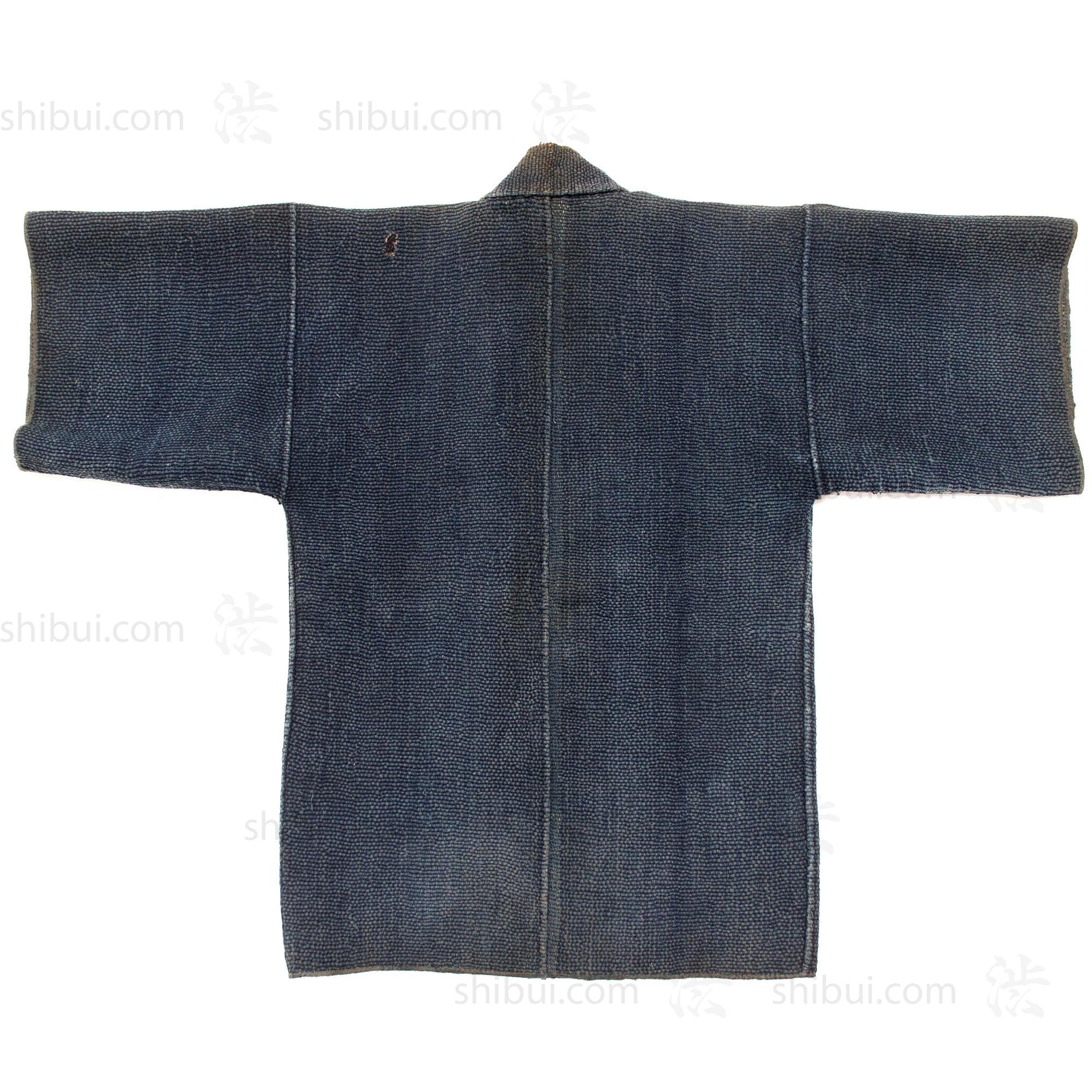 Hanten with Roof Tiles Japanese Antique Fireman's Coat