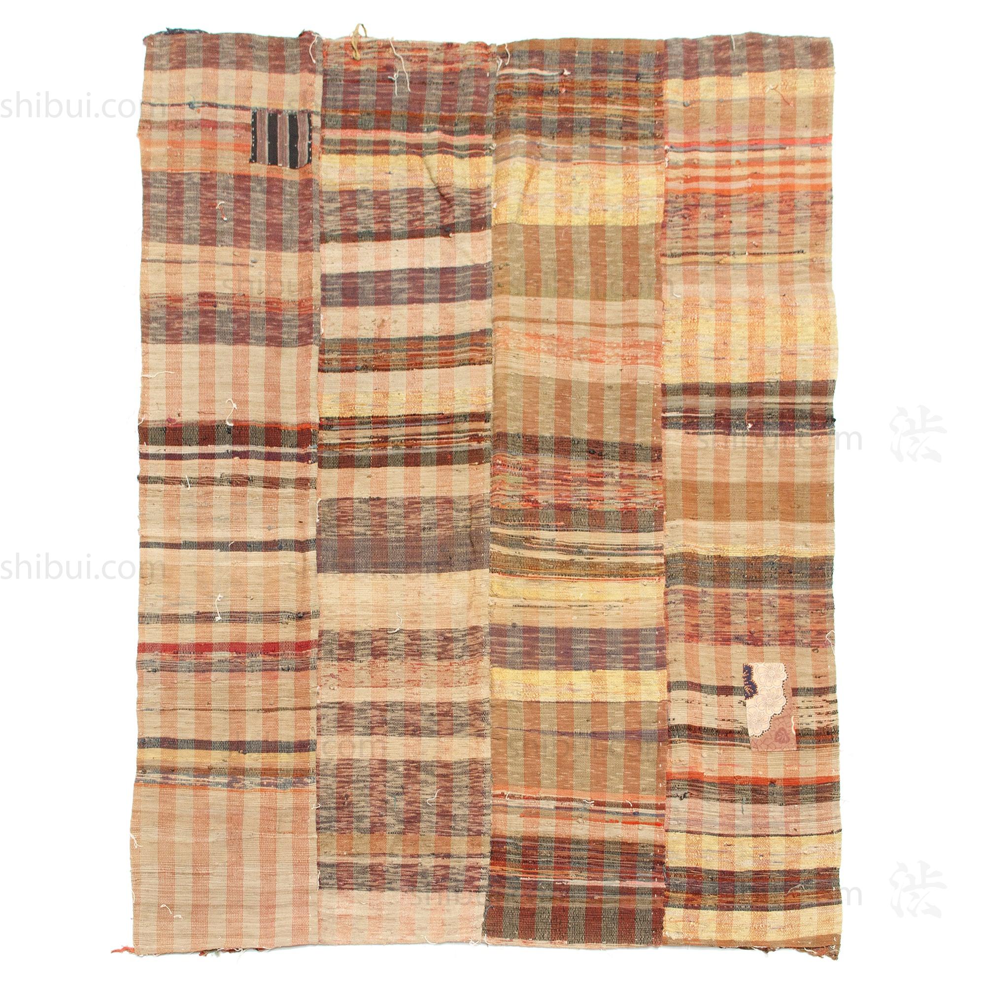 Sakiori 4-Panel Blanket |  Japanese Ragweave Folk Textile Recycling