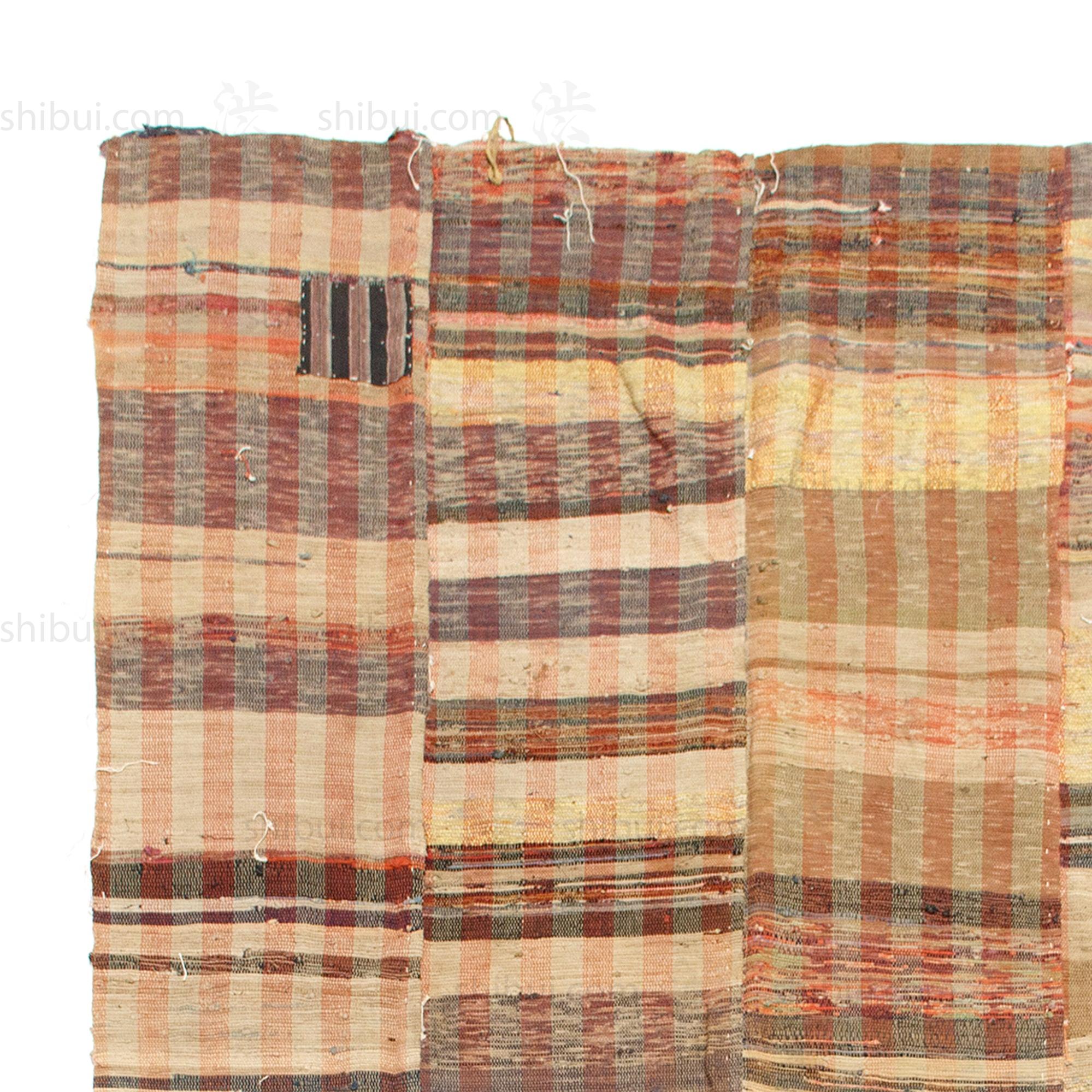 Sakiori 4-Panel Blanket |  Japanese Ragweave Folk Textile Recycling