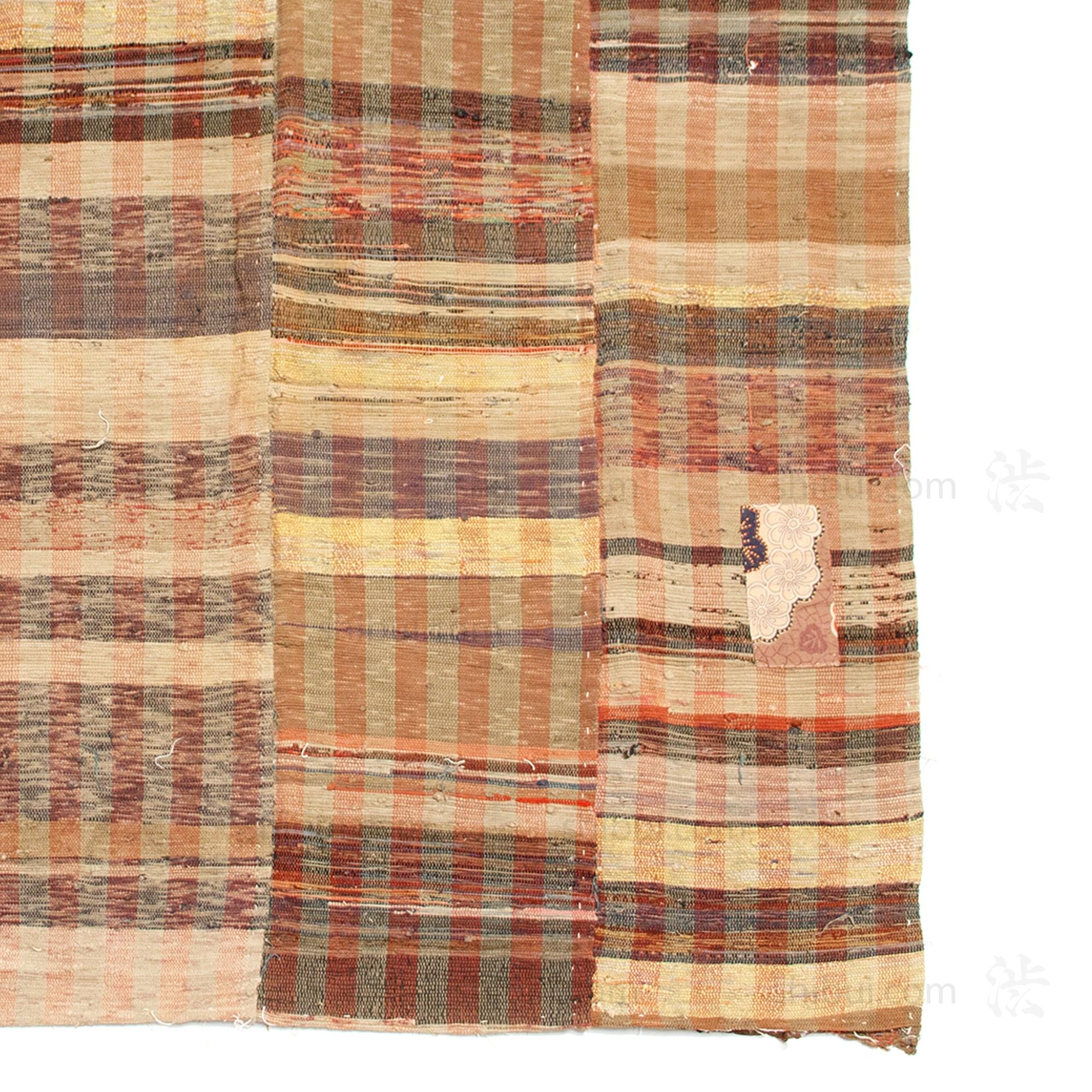 Sakiori 4-Panel Blanket |  Japanese Ragweave Folk Textile Recycling