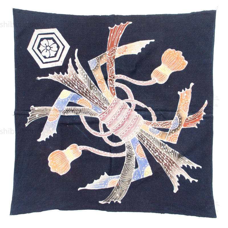 Tsutsugaki Furoshiki with Noshi Pattern