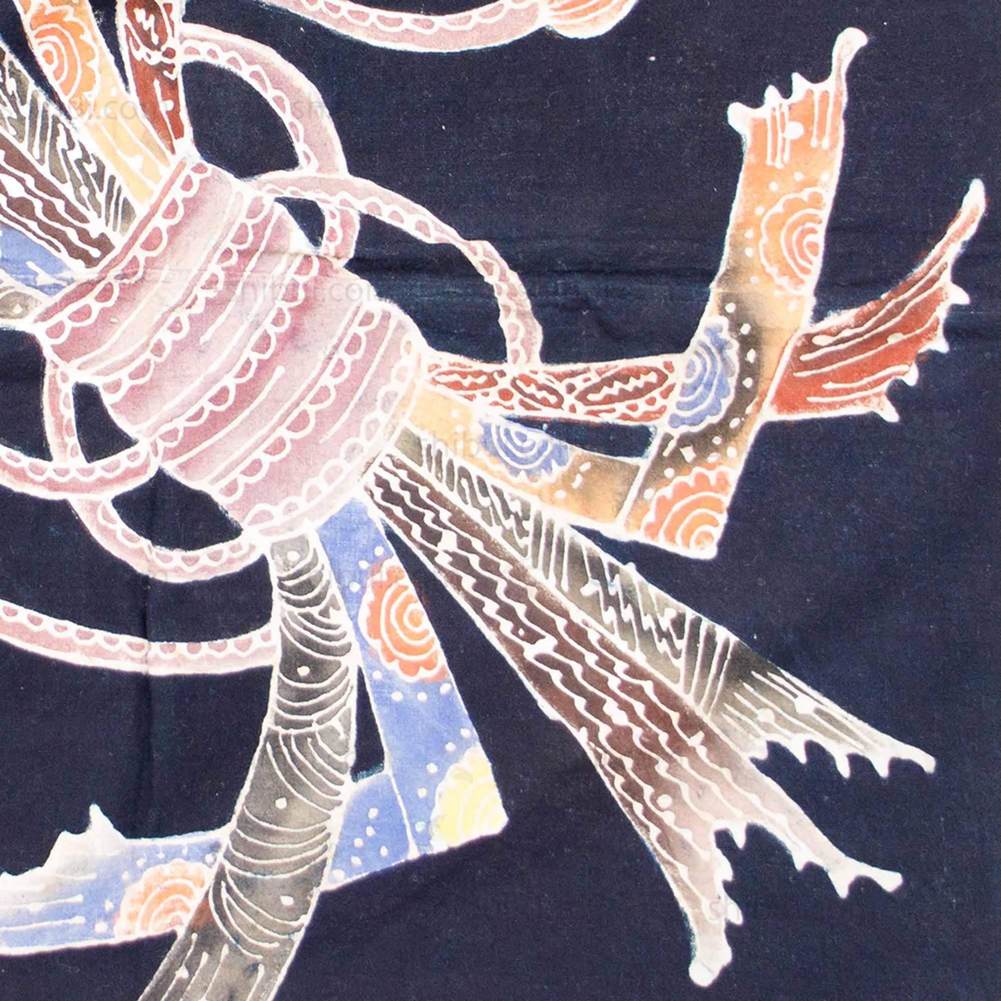 Tsutsugaki Furoshiki with Noshi Pattern