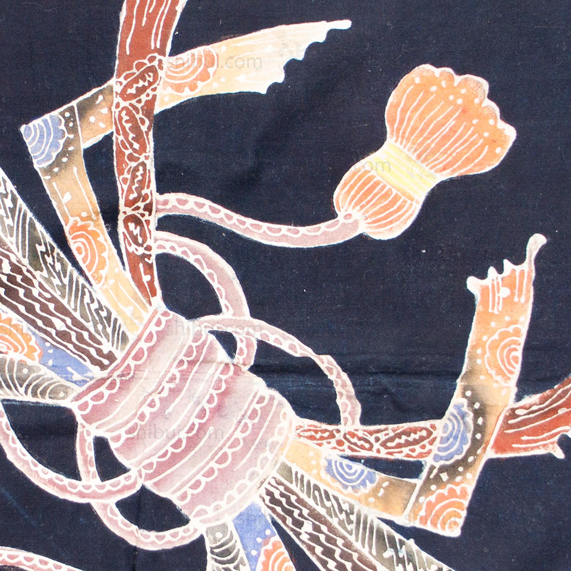 Tsutsugaki Furoshiki with Noshi Pattern