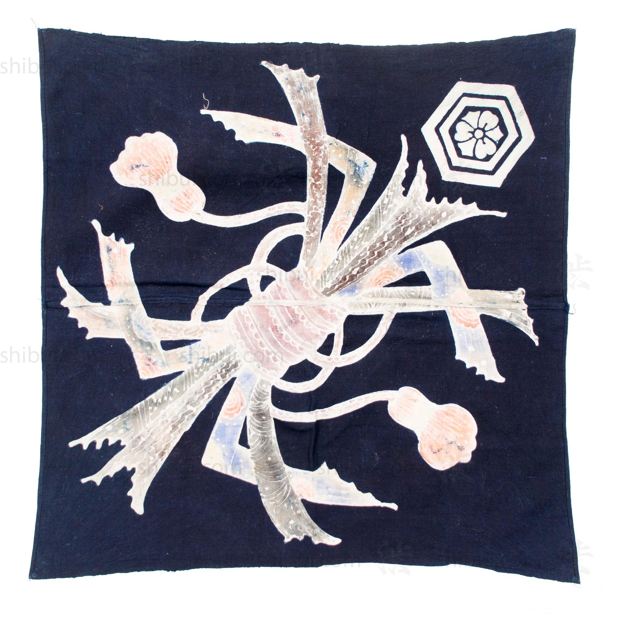 Tsutsugaki Furoshiki with Noshi Pattern