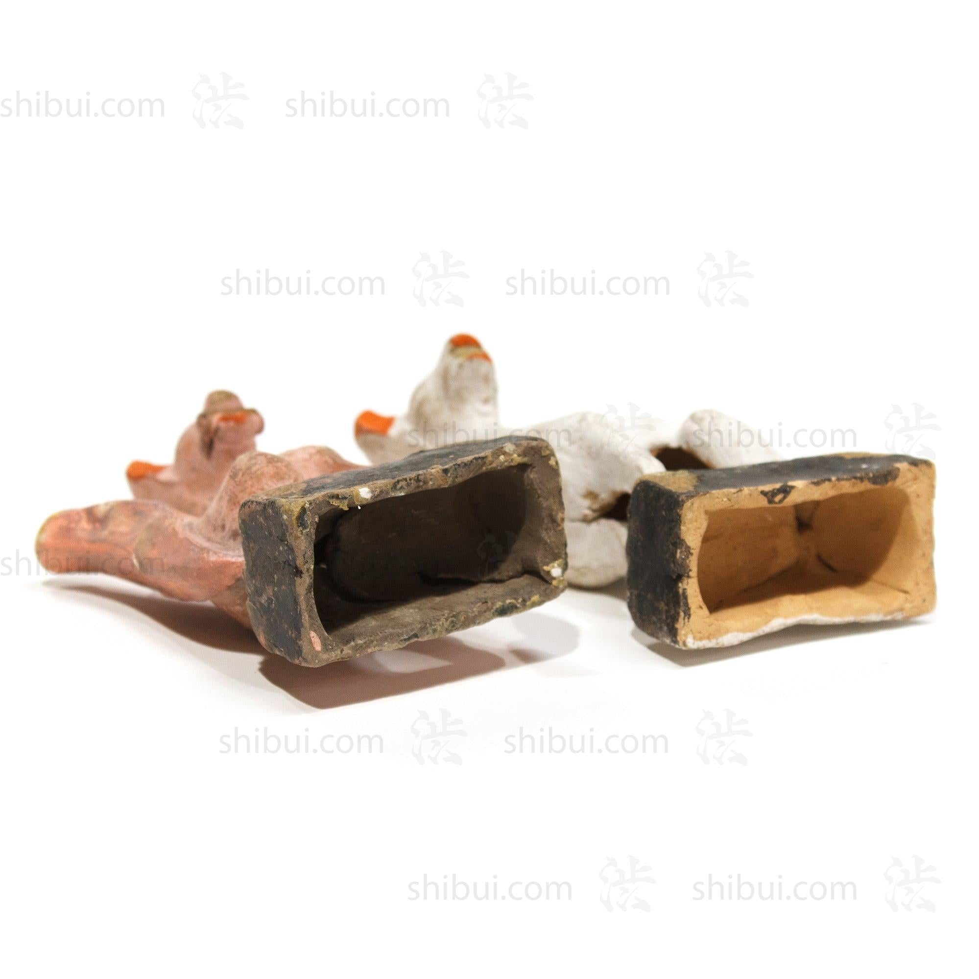 Pair of Ceramic Inari Foxes