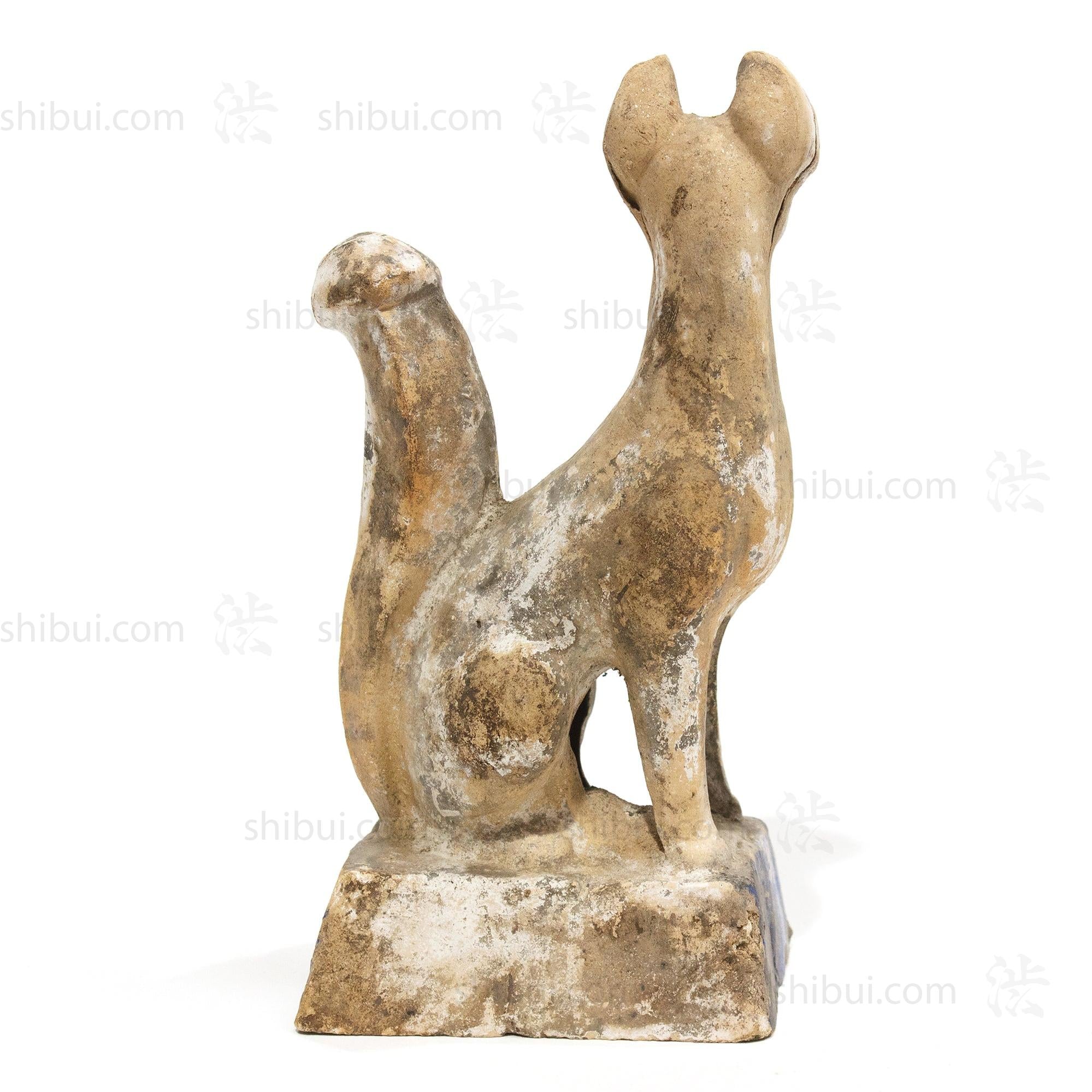 Pair of Ceramic Inari Foxes