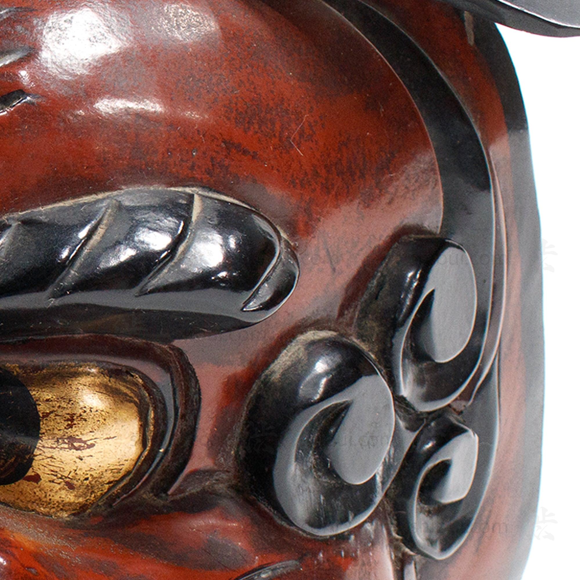 Vintage Lacquered Shishi Lion Head Dance Mask