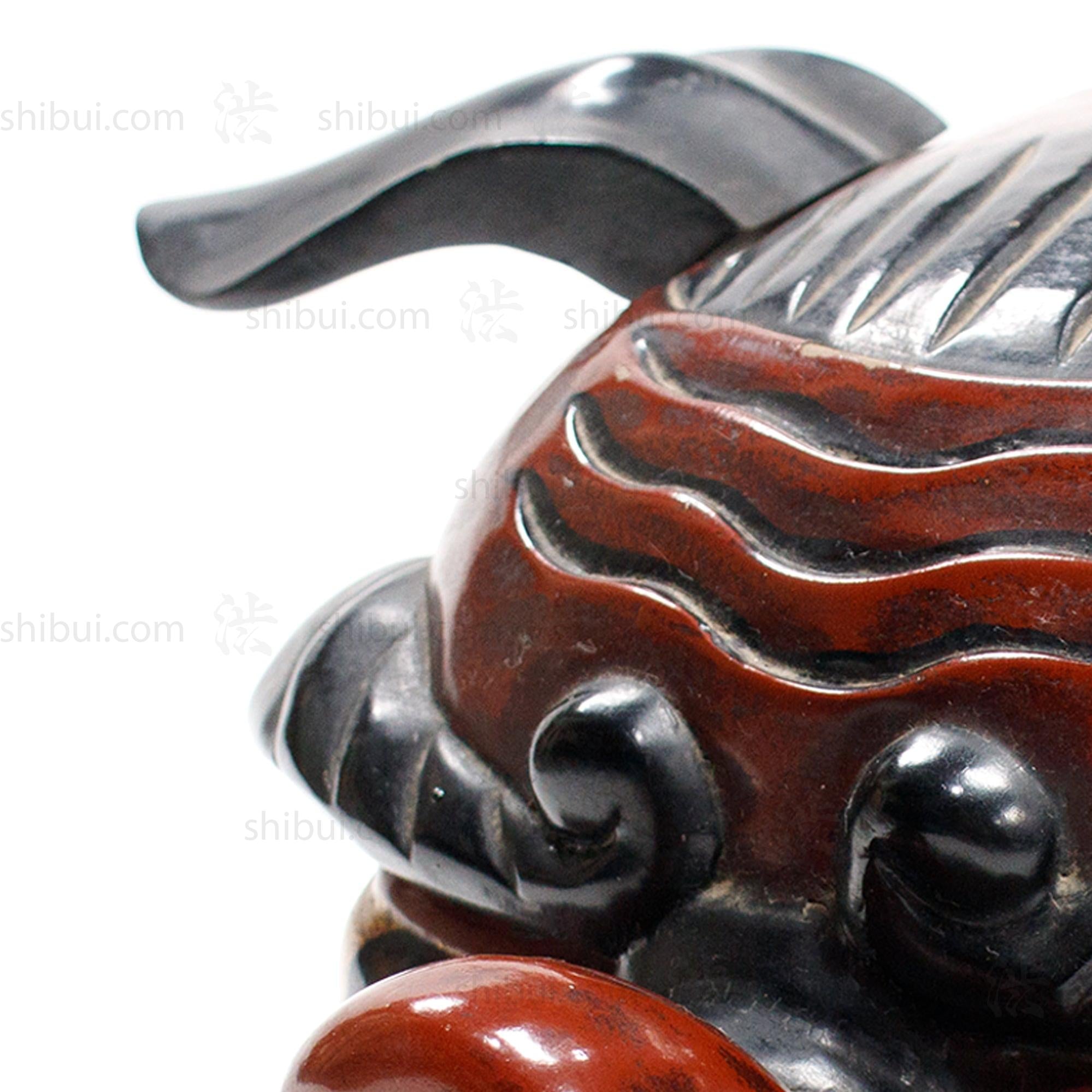 Vintage Lacquered Shishi Lion Head Dance Mask