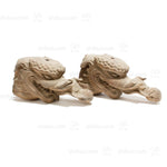 Pair of Hand Carved Baku Carvings