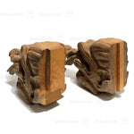 Pair of Hand Carved Baku Carvings
