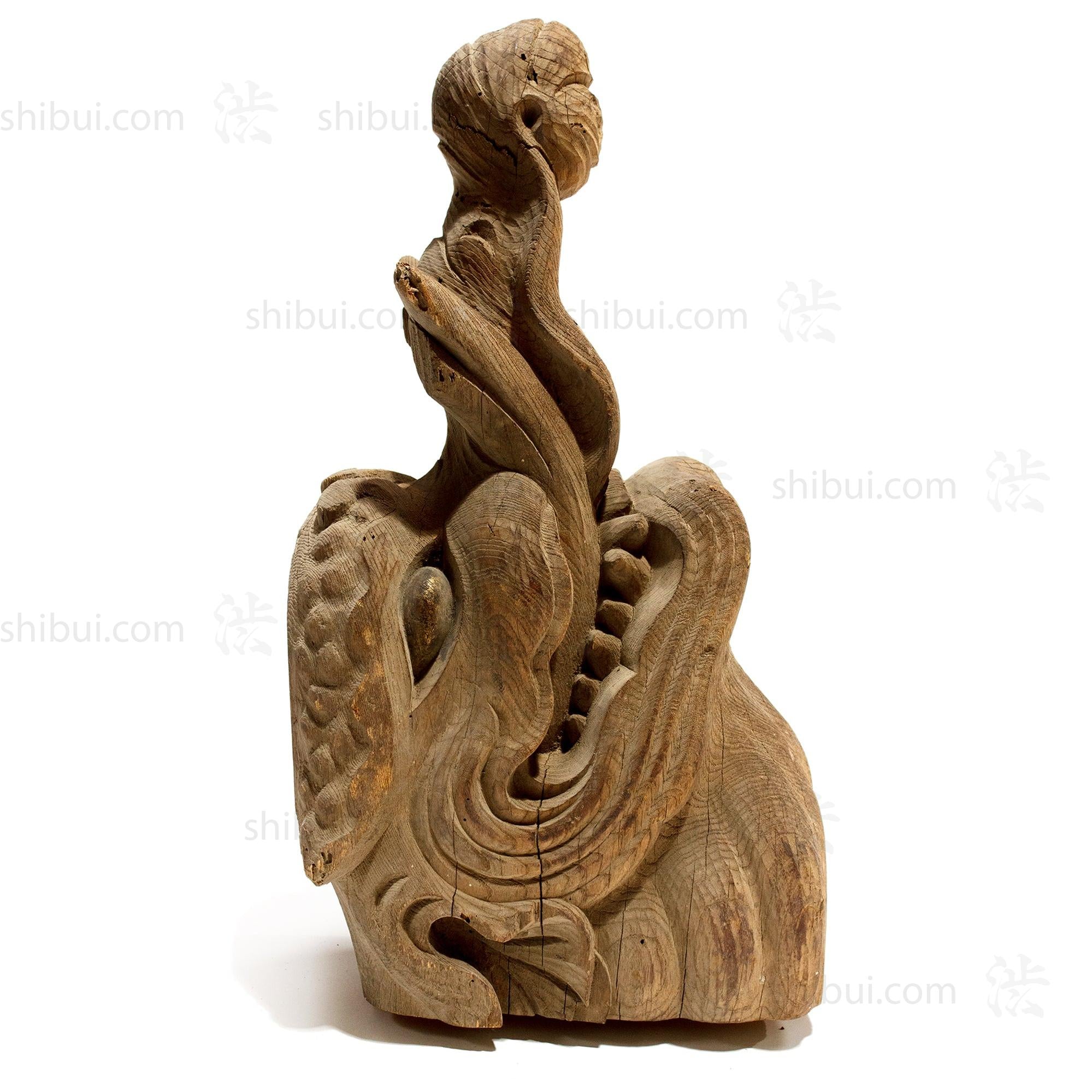 Pair of Hand Carved Baku Carvings