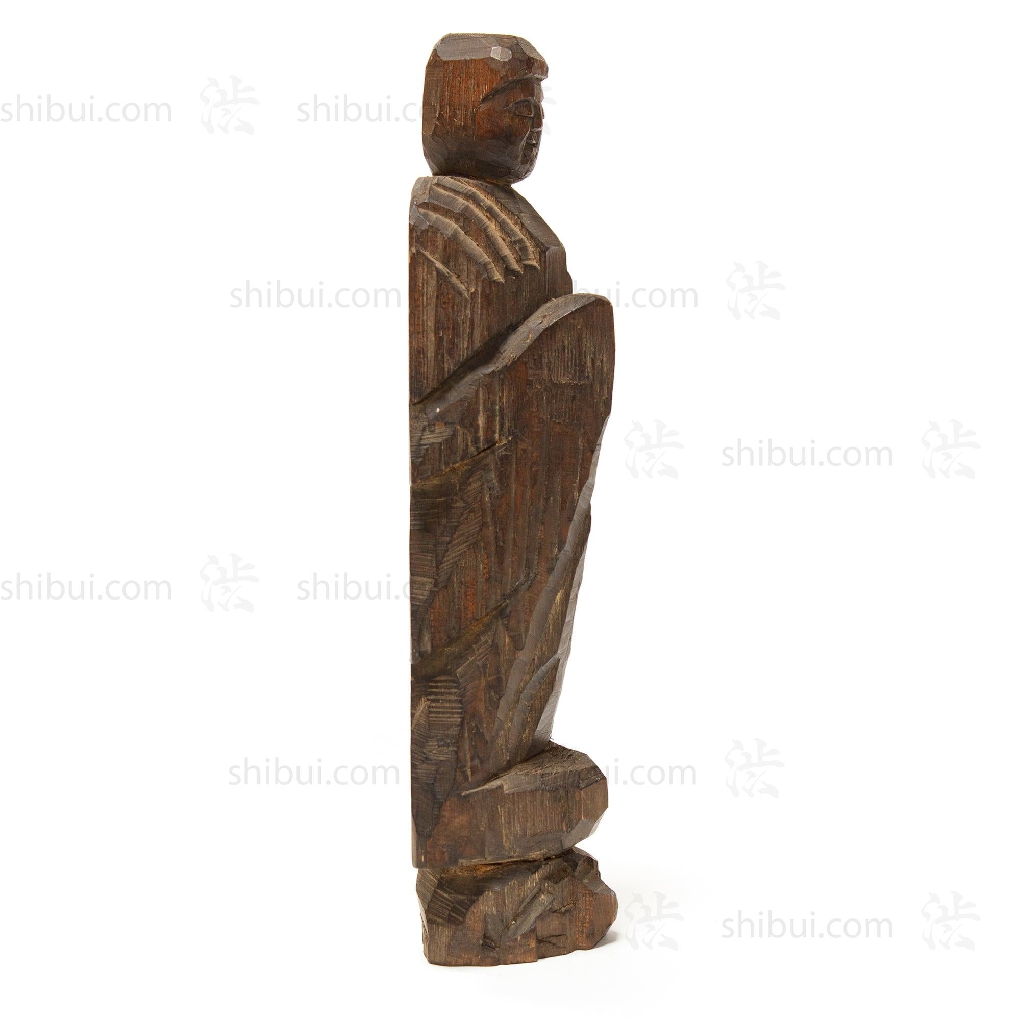 Japanese Antique Buddha Carving in Enku Style