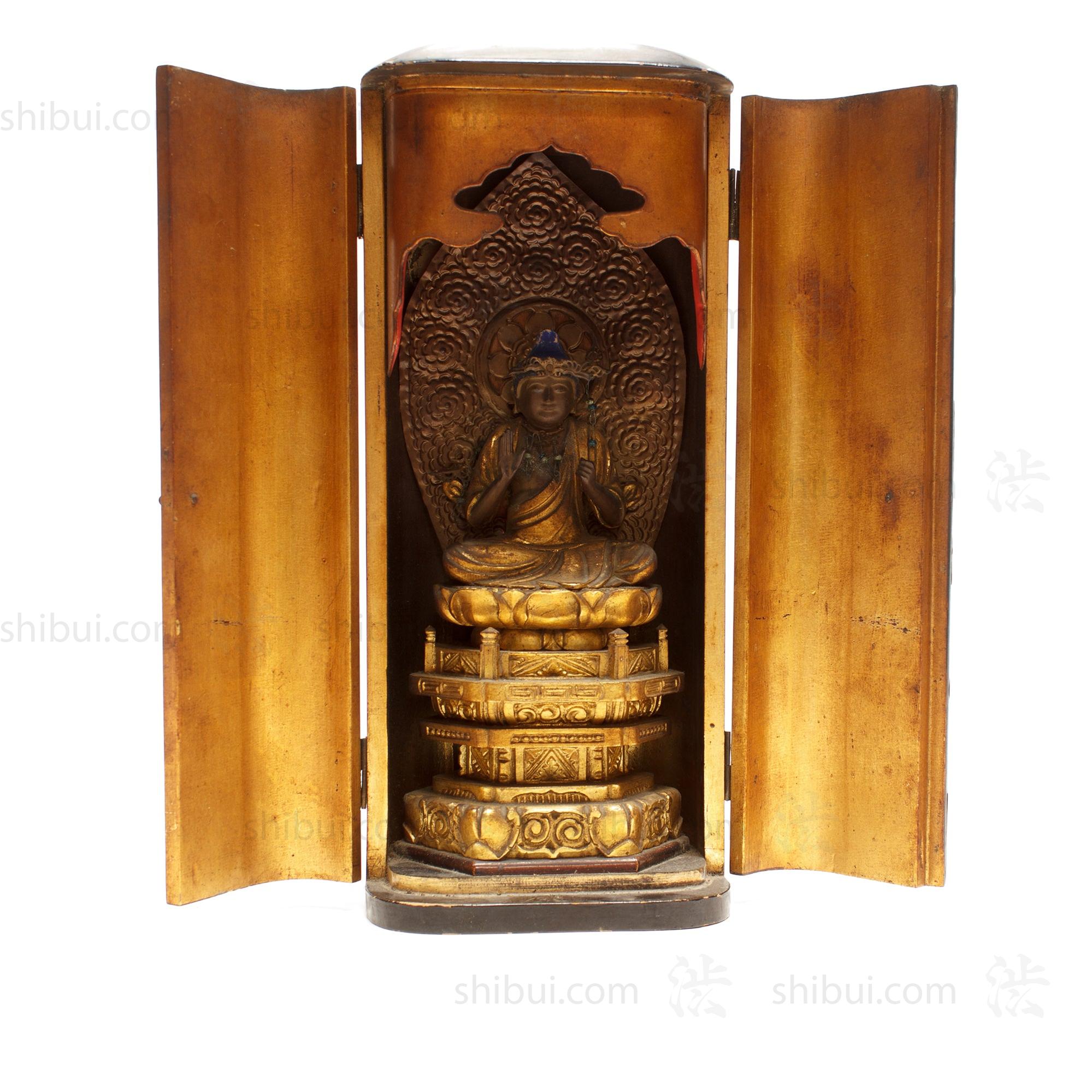 Zushi with Buddha | Japanese Antique Portable Shrine