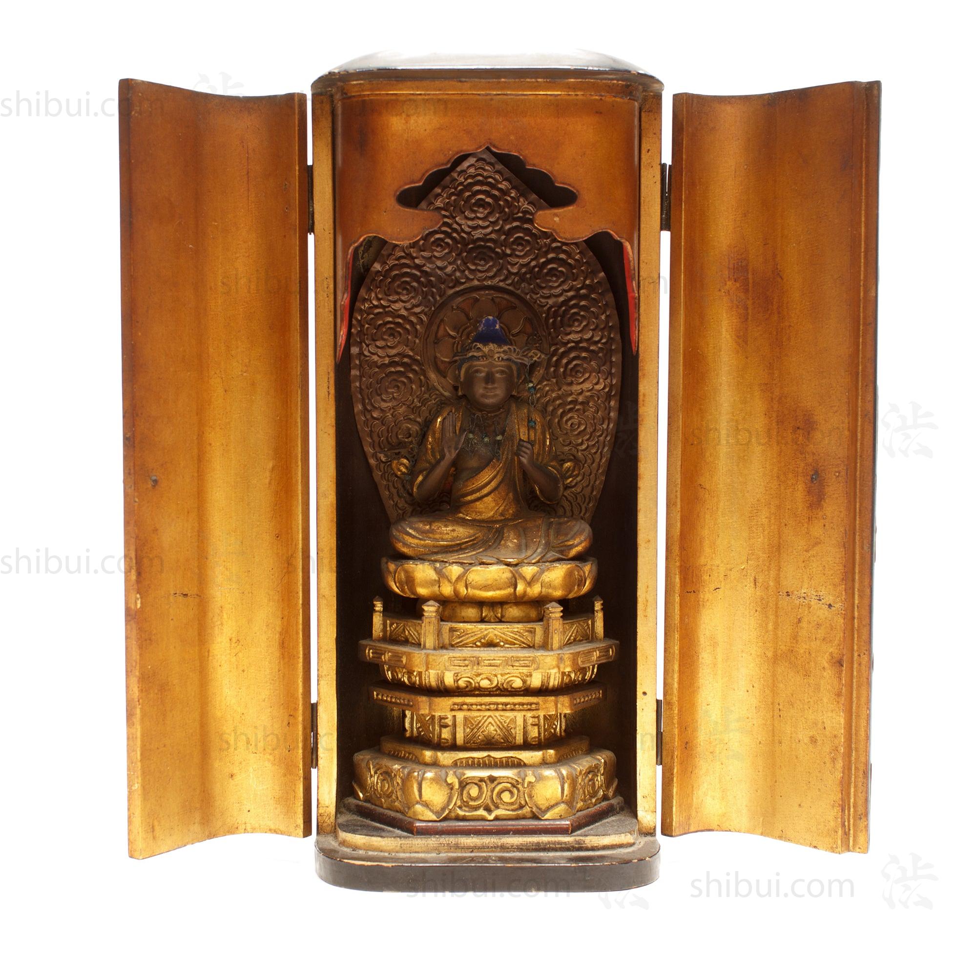 Zushi with Buddha | Japanese Antique Portable Shrine