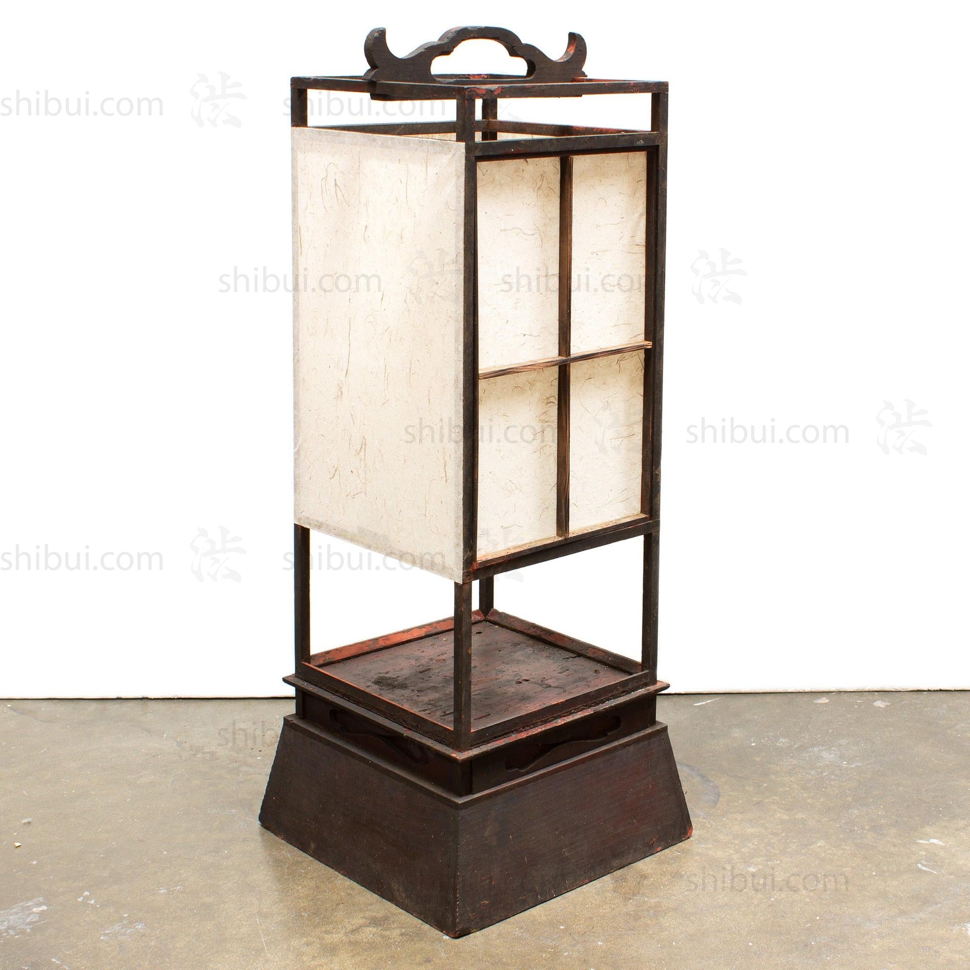 Andon Japanese Antique Box Floor Lamp