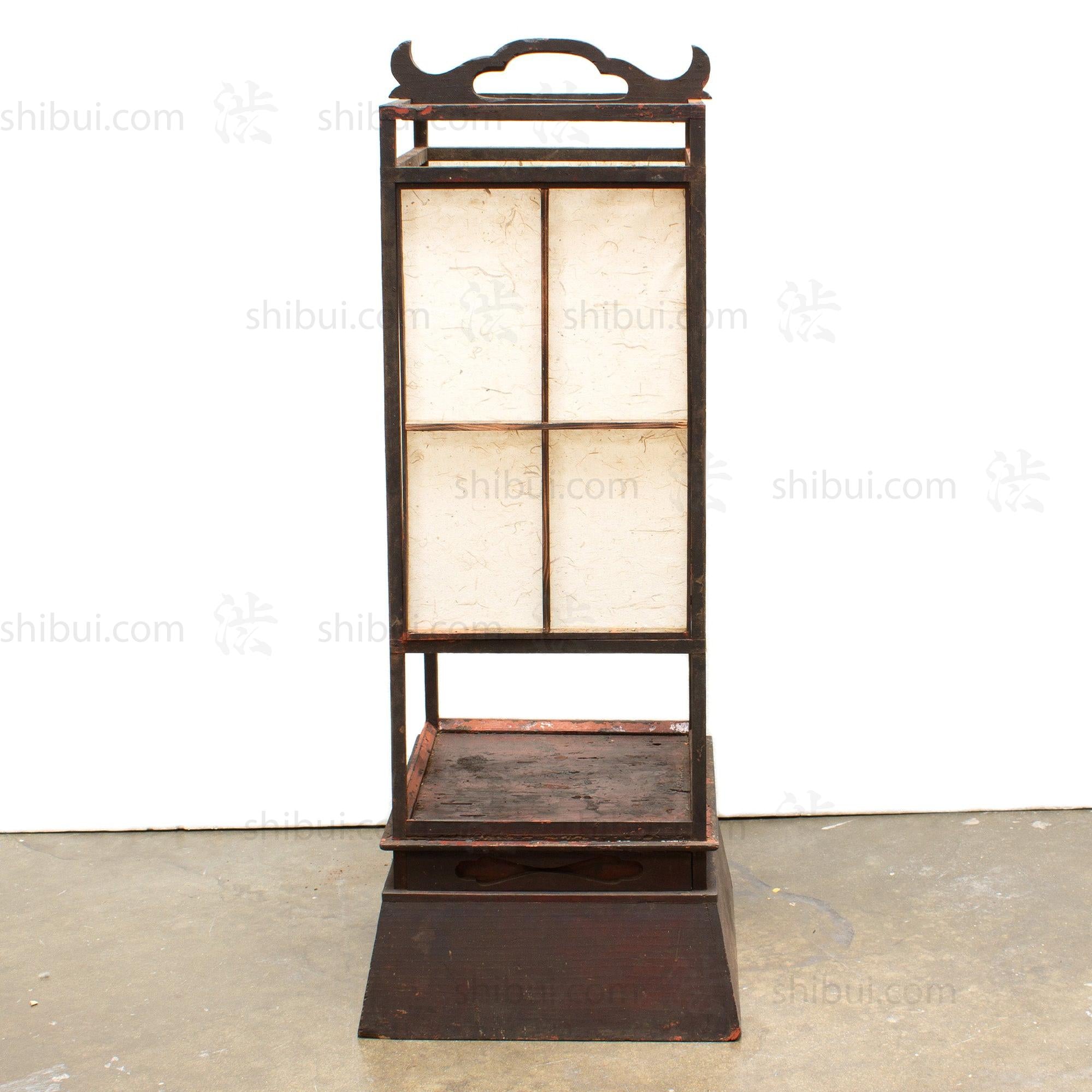 Andon Japanese Antique Box Floor Lamp
