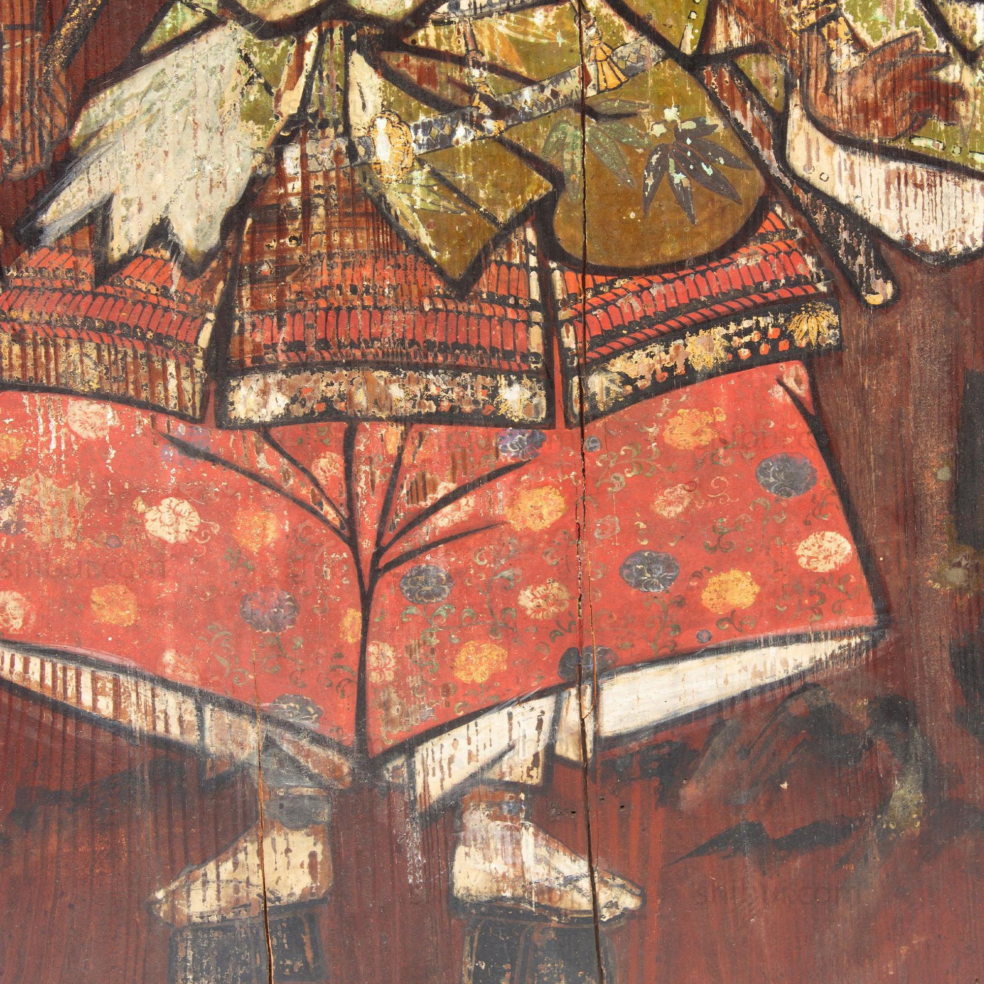 Japanese Antique Hand-painted Samurai Ema of Ushiwakamaru - Yoshitsune