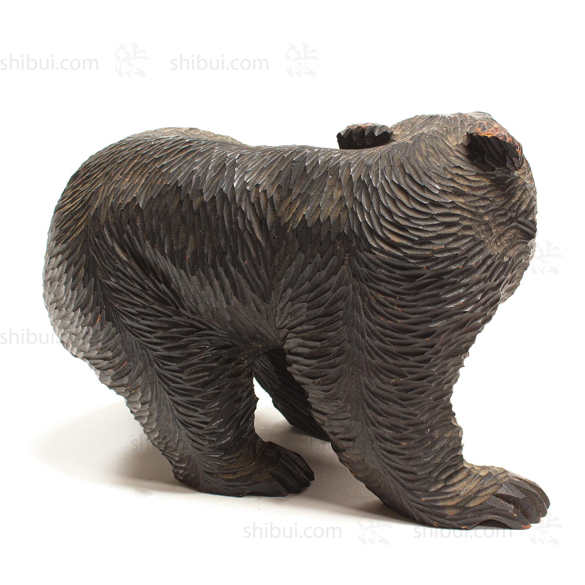 Kibori Kuma | Hand Carved Wood Bear | Japanese Hand Carved Ainu Bear