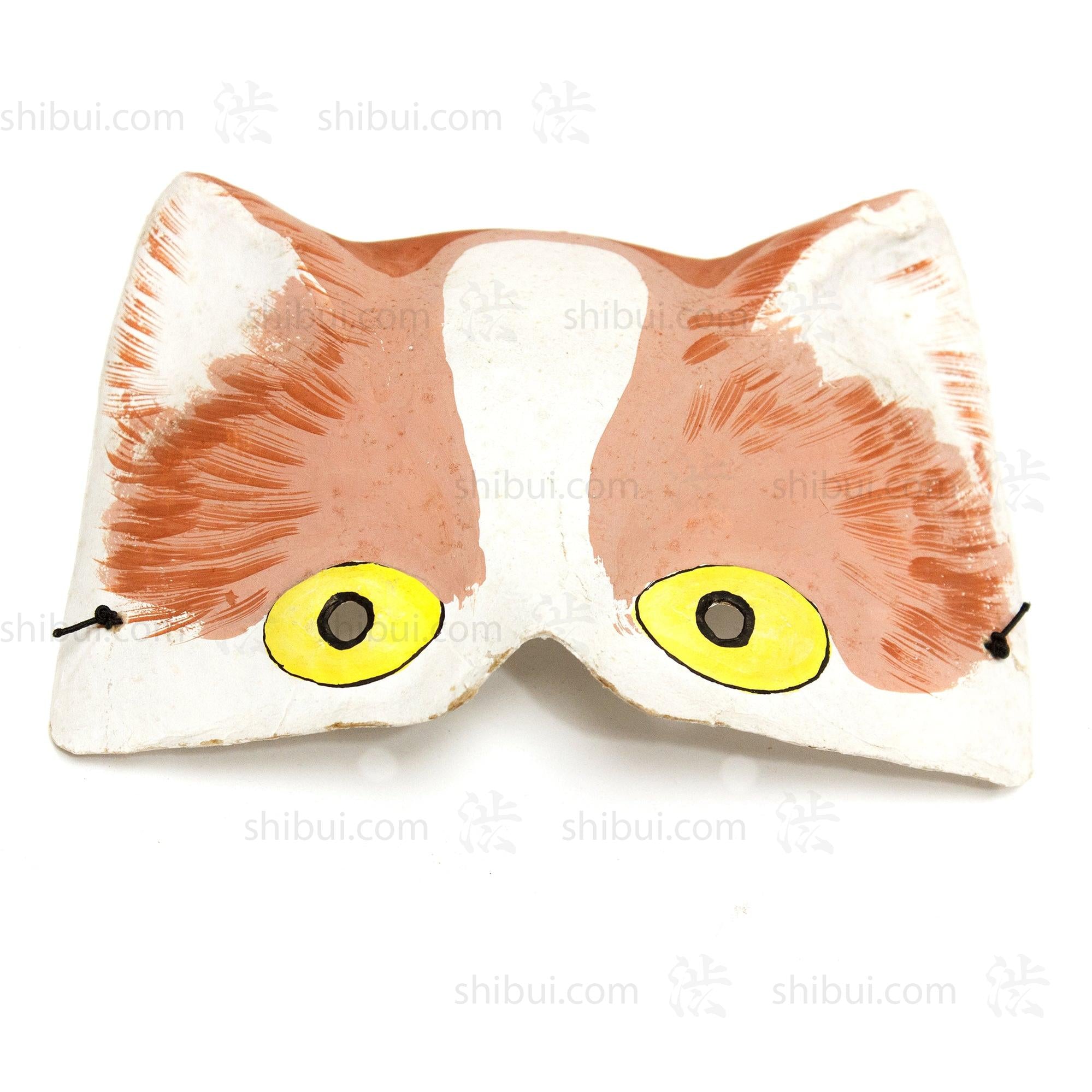 Vintage Japanese Paper Mache Momotaro Mask Set