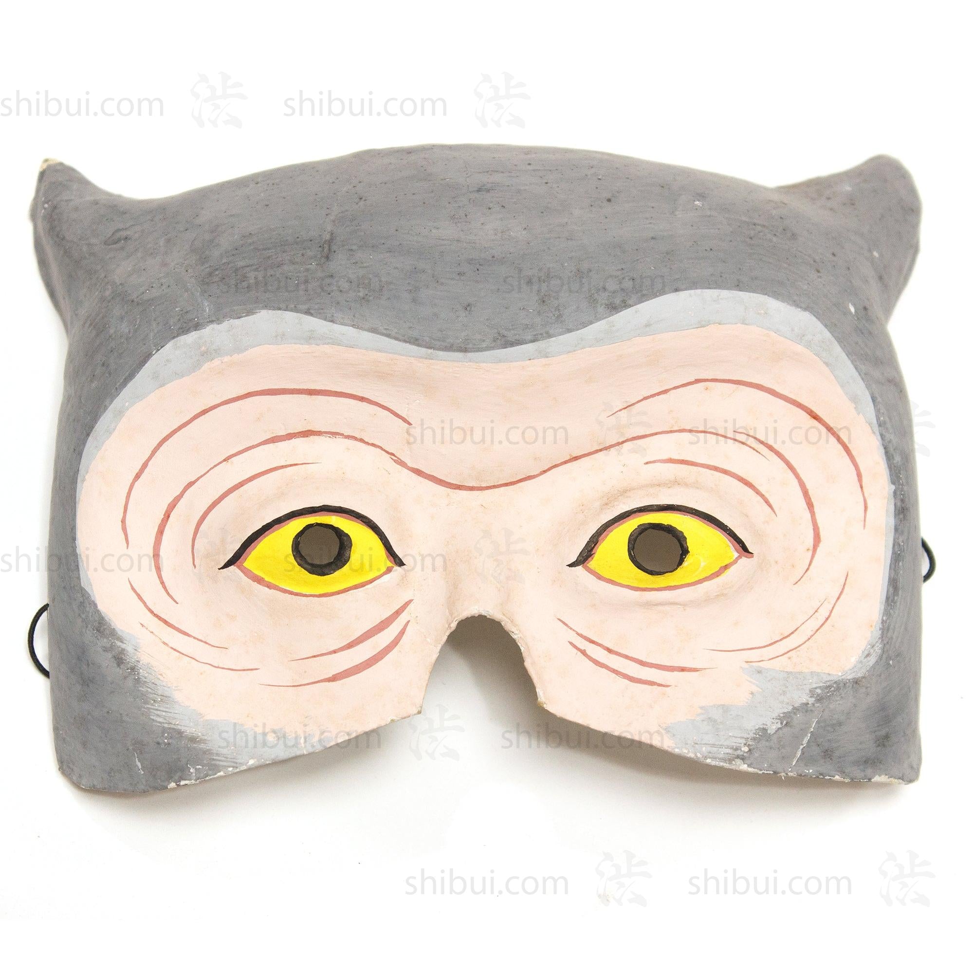 Vintage Japanese Paper Mache Momotaro Mask Set