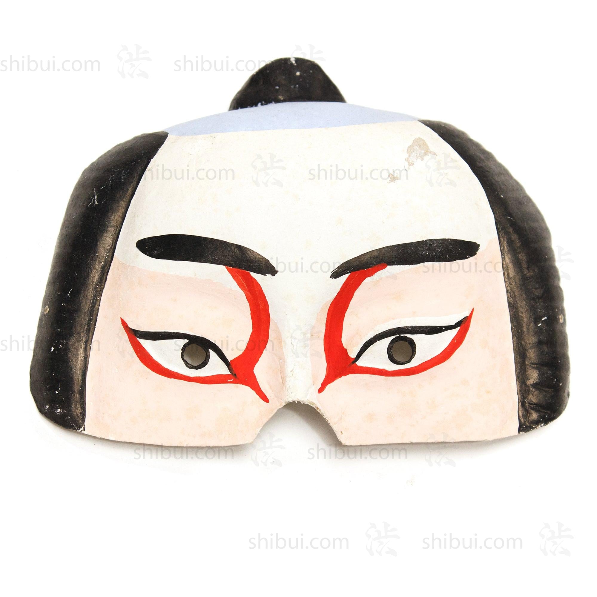 Vintage Japanese Paper Mache Momotaro Mask Set