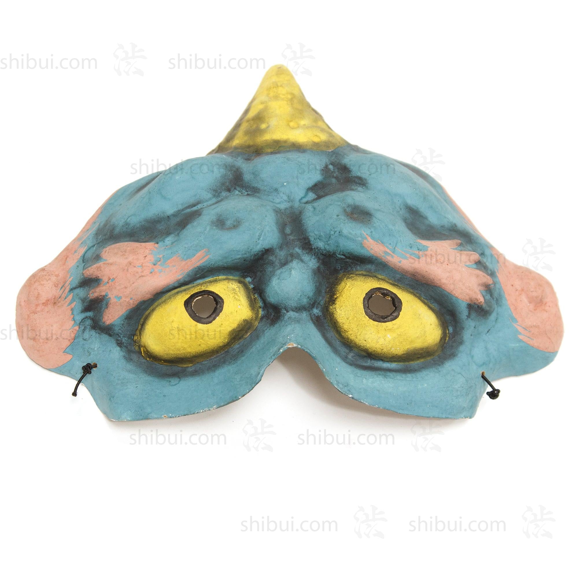 Vintage Japanese Paper Mache Momotaro Mask Set