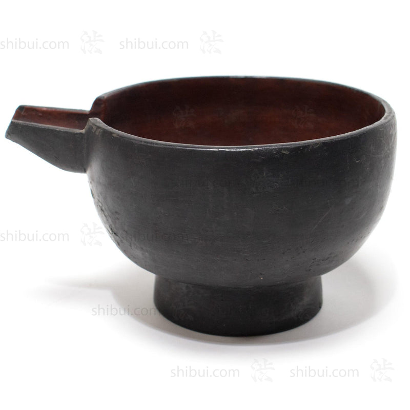 Kataguchi Bowl | Japanese Red Lacquer Spouted Bowl