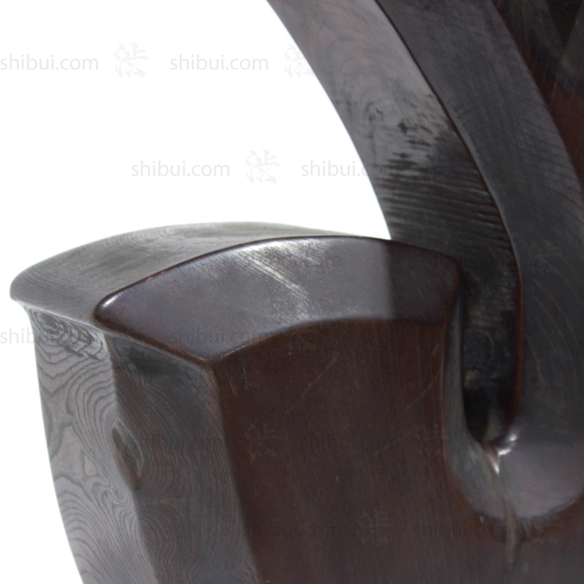 Jizai Kagi Keyaki Wood Pot Hook