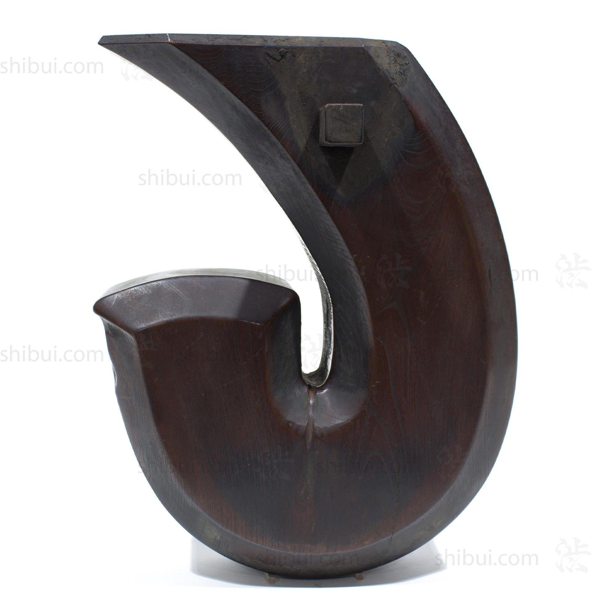 Jizai Kagi Keyaki Wood Pot Hook