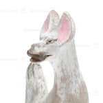 Inari Foxes |  Sacred Kitsune Clay Figure Pair