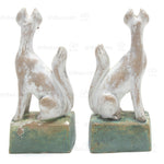 Inari Foxes |  Sacred Kitsune Clay Figure Pair