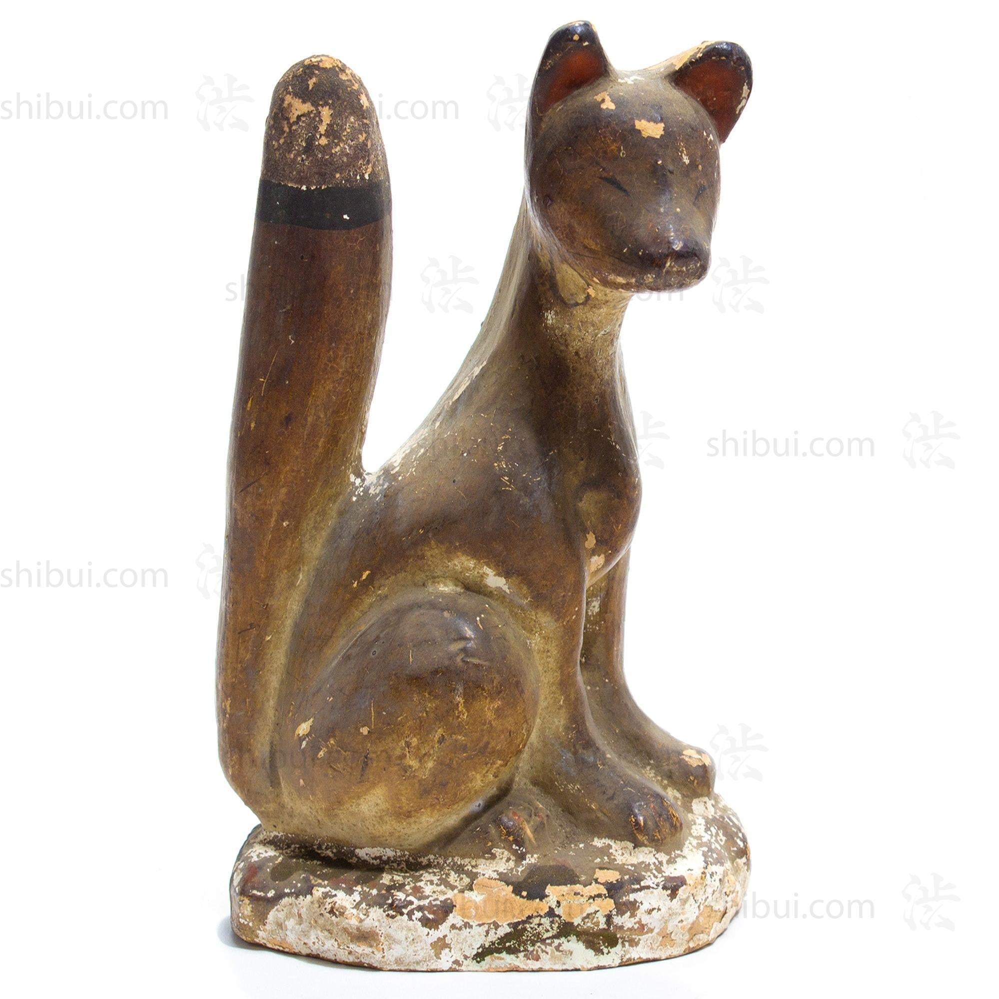 Inari Foxes |  Sacred Kitsune Clay Figure Pair