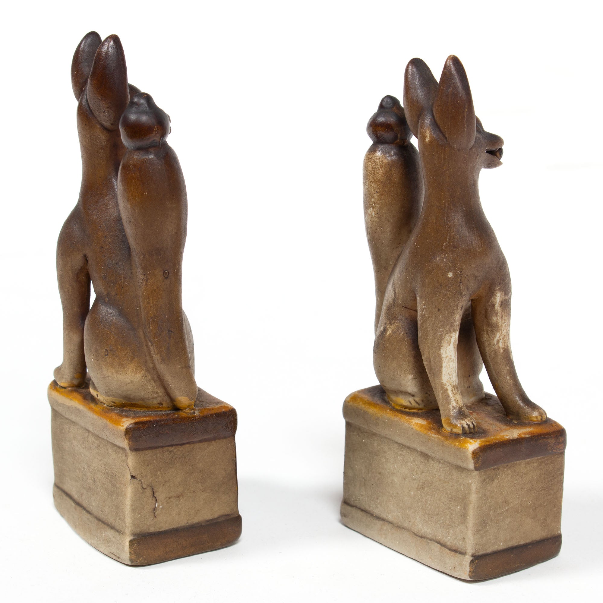 Inari Foxes | Sacred Kitsune Porcelain Figure Pair