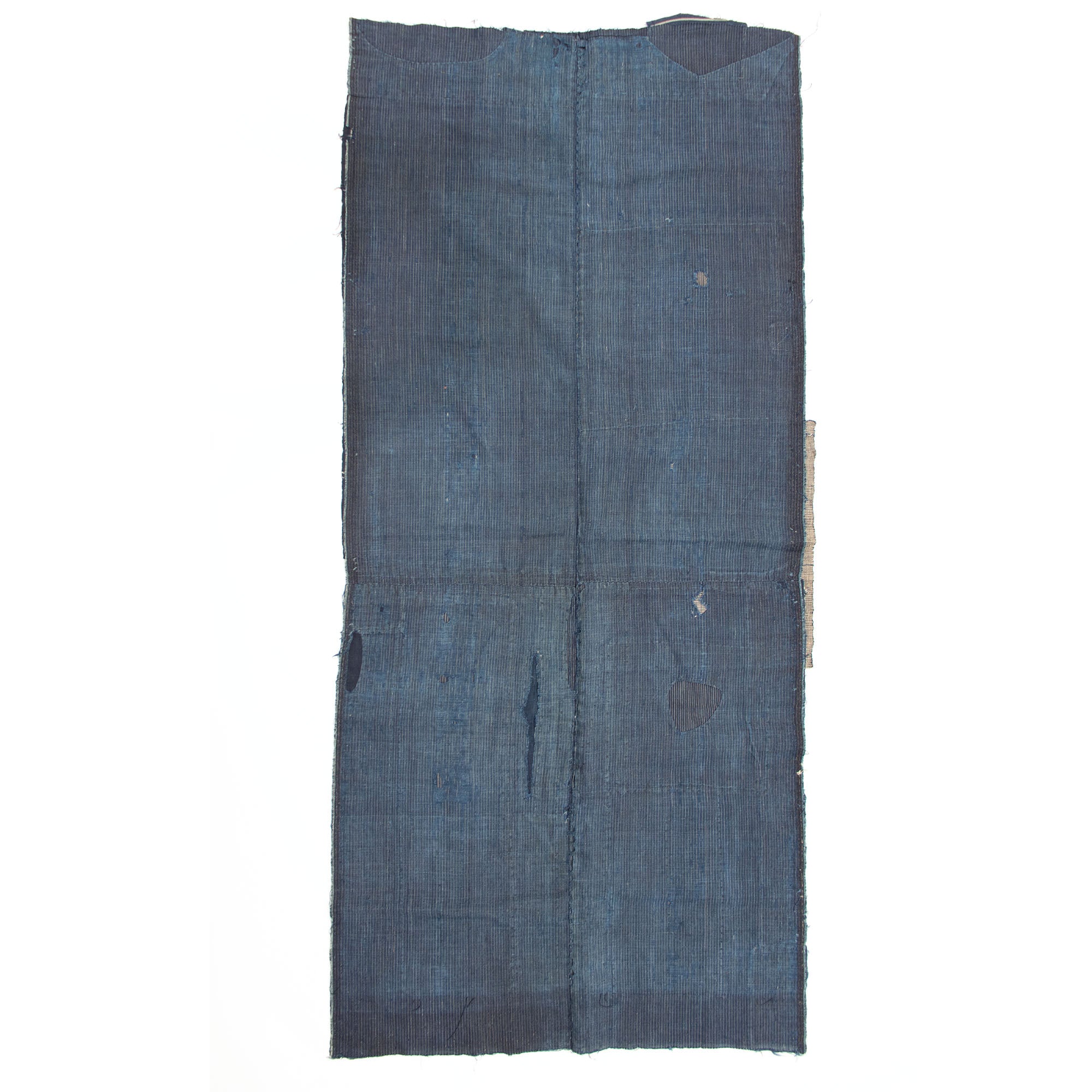 Indigo Shima Boro Two Panel Sheet | Japanese Patchwork Textile