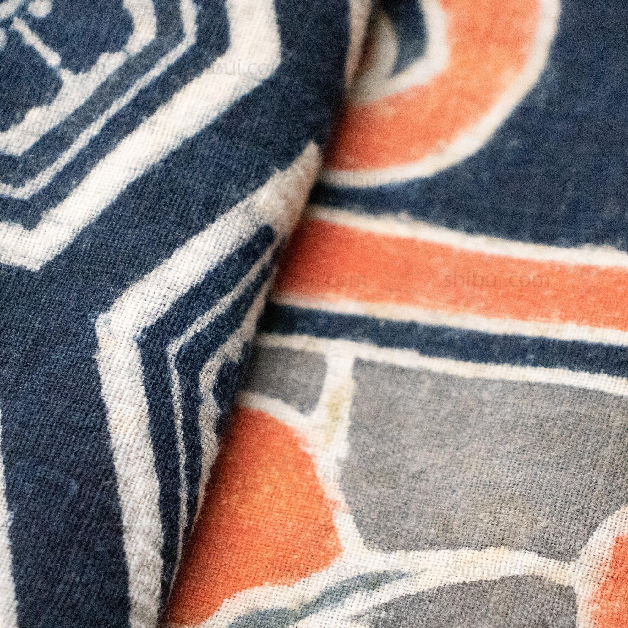 Umagake - Long Japanese Tsutsugaki Indigo Cotton Horse Wrapper
