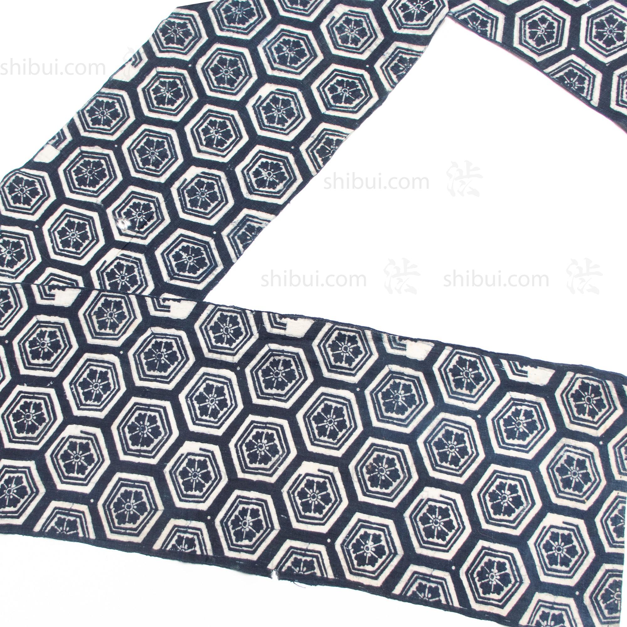 Umagake - Long Japanese Tsutsugaki Indigo Cotton Horse Wrapper