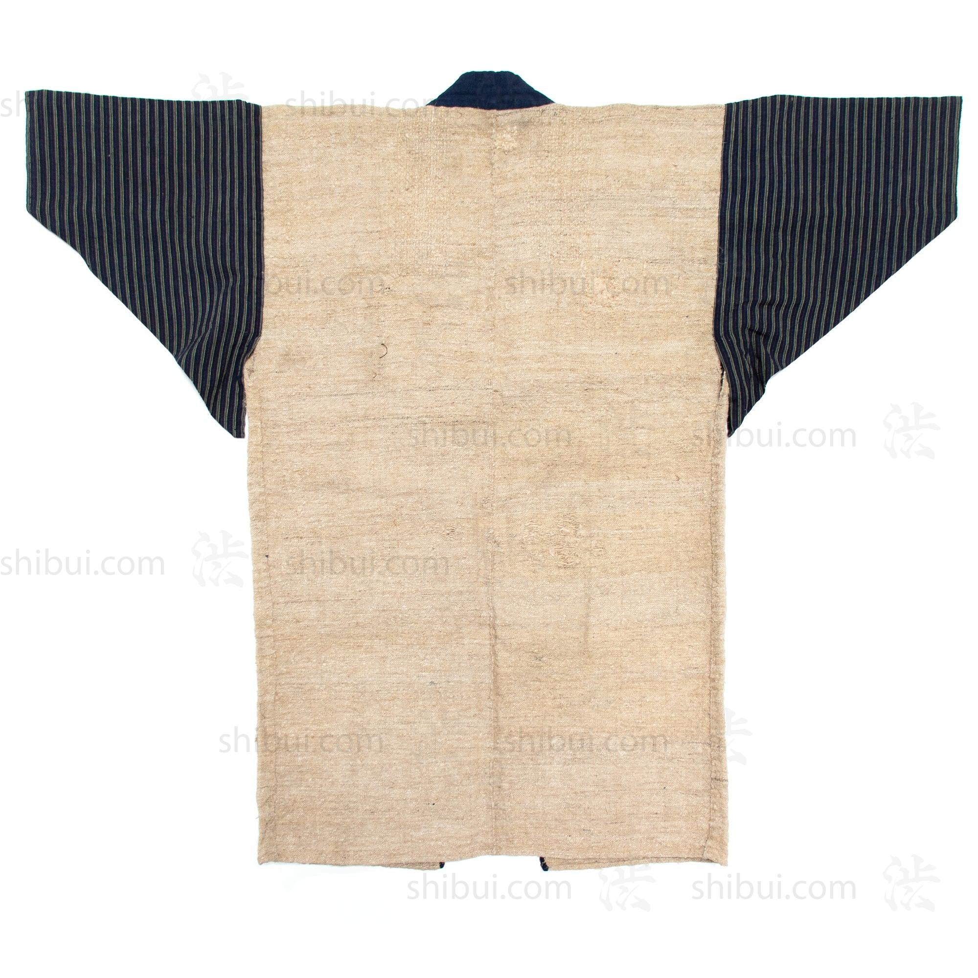 Fuji-fu Wisteria Fiber Noragi | Japanese Antique Kimono