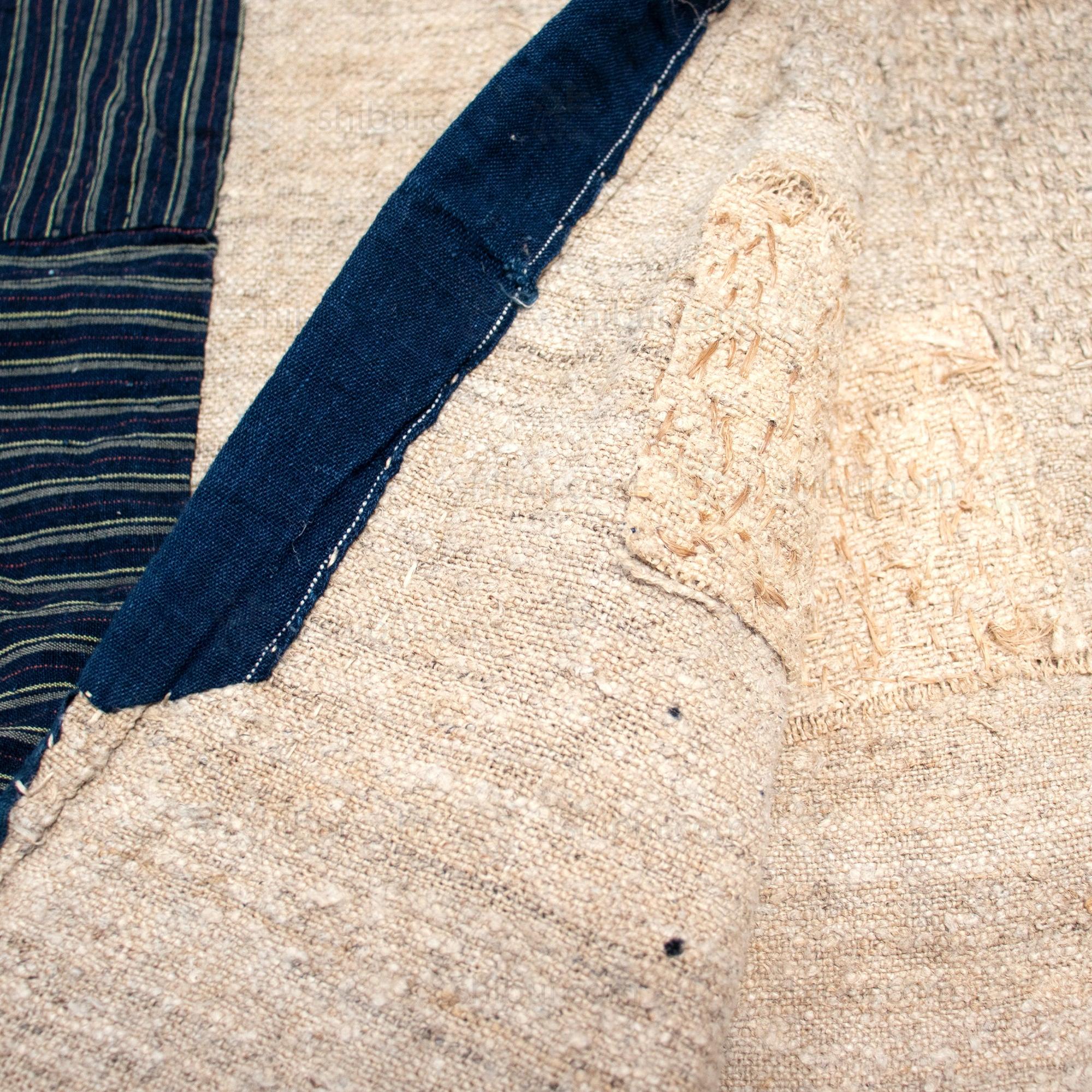 Fuji-fu Wisteria Fiber Noragi | Japanese Antique Kimono