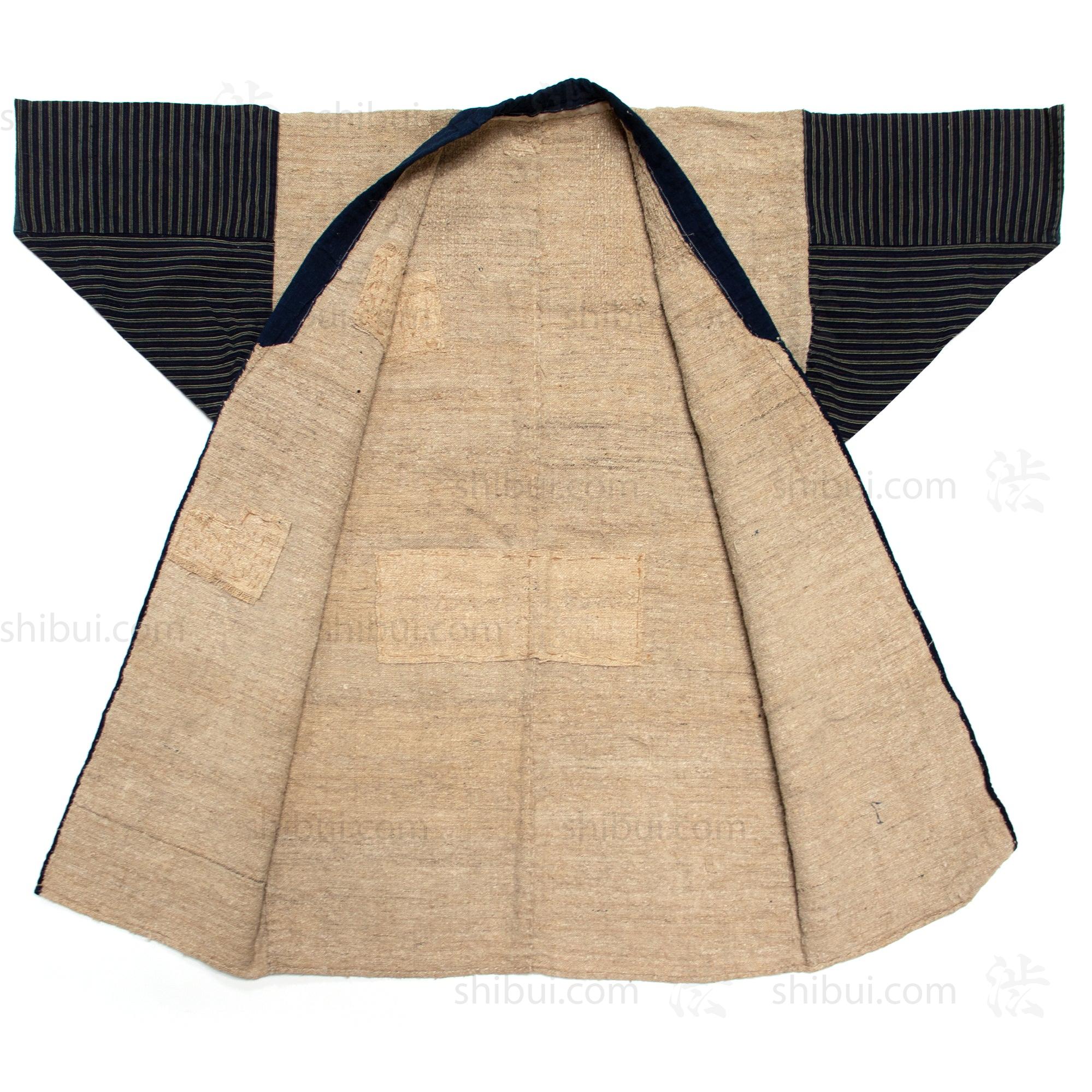 Fuji-fu Wisteria Fiber Noragi | Japanese Antique Kimono