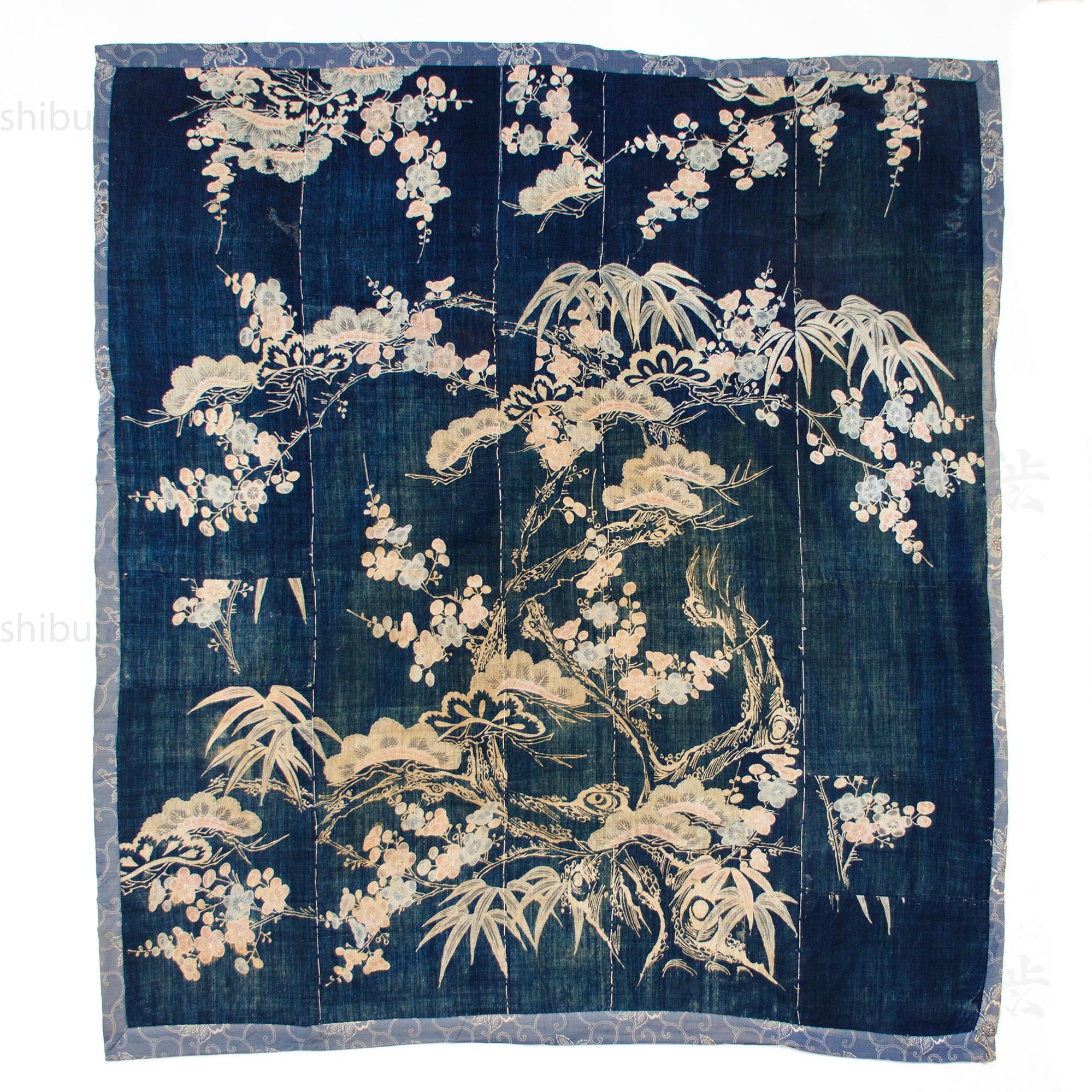 Tsutsugaki Shochikubai Futonji Quilt Cover