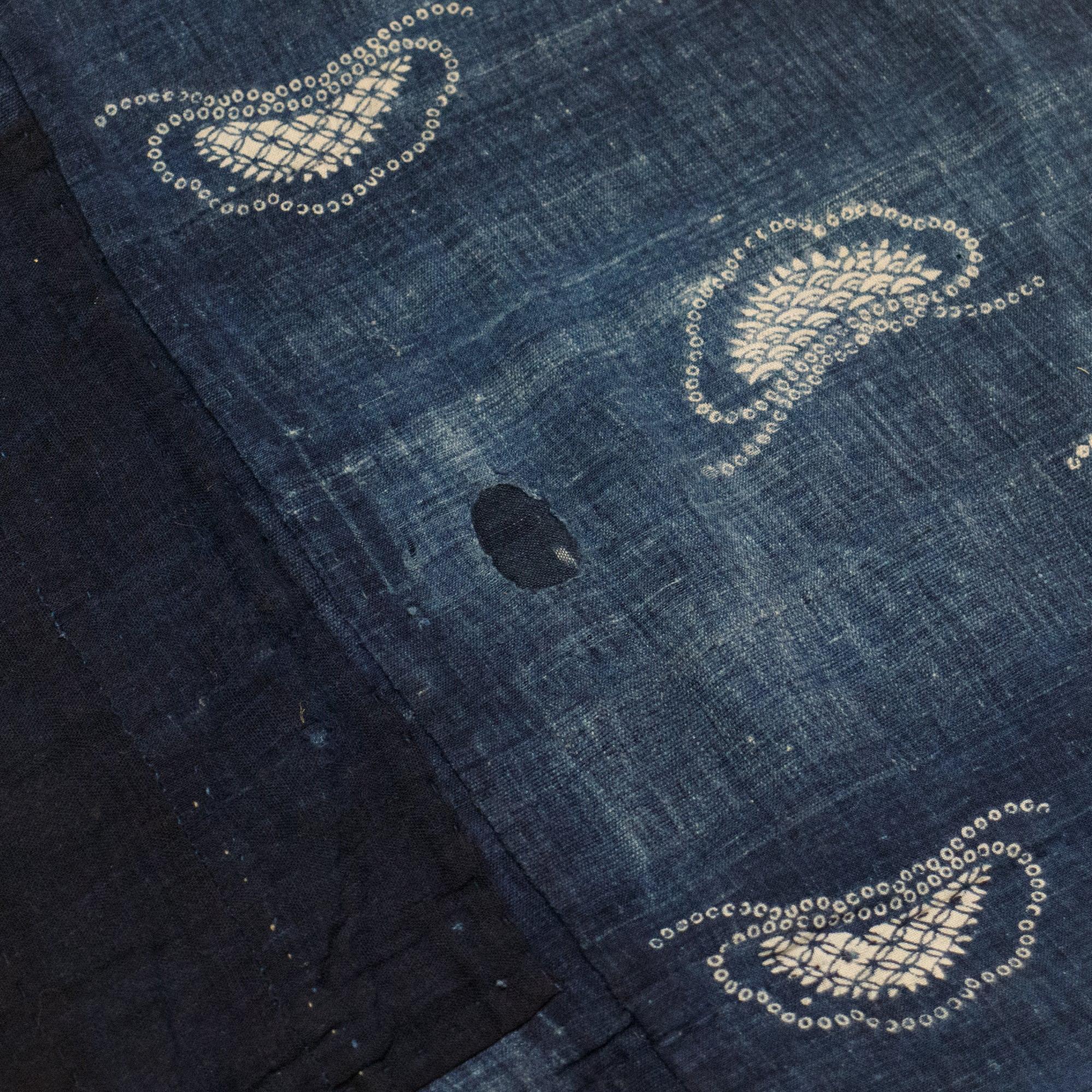 Boro Katazome Japanese Antique Futon Cover