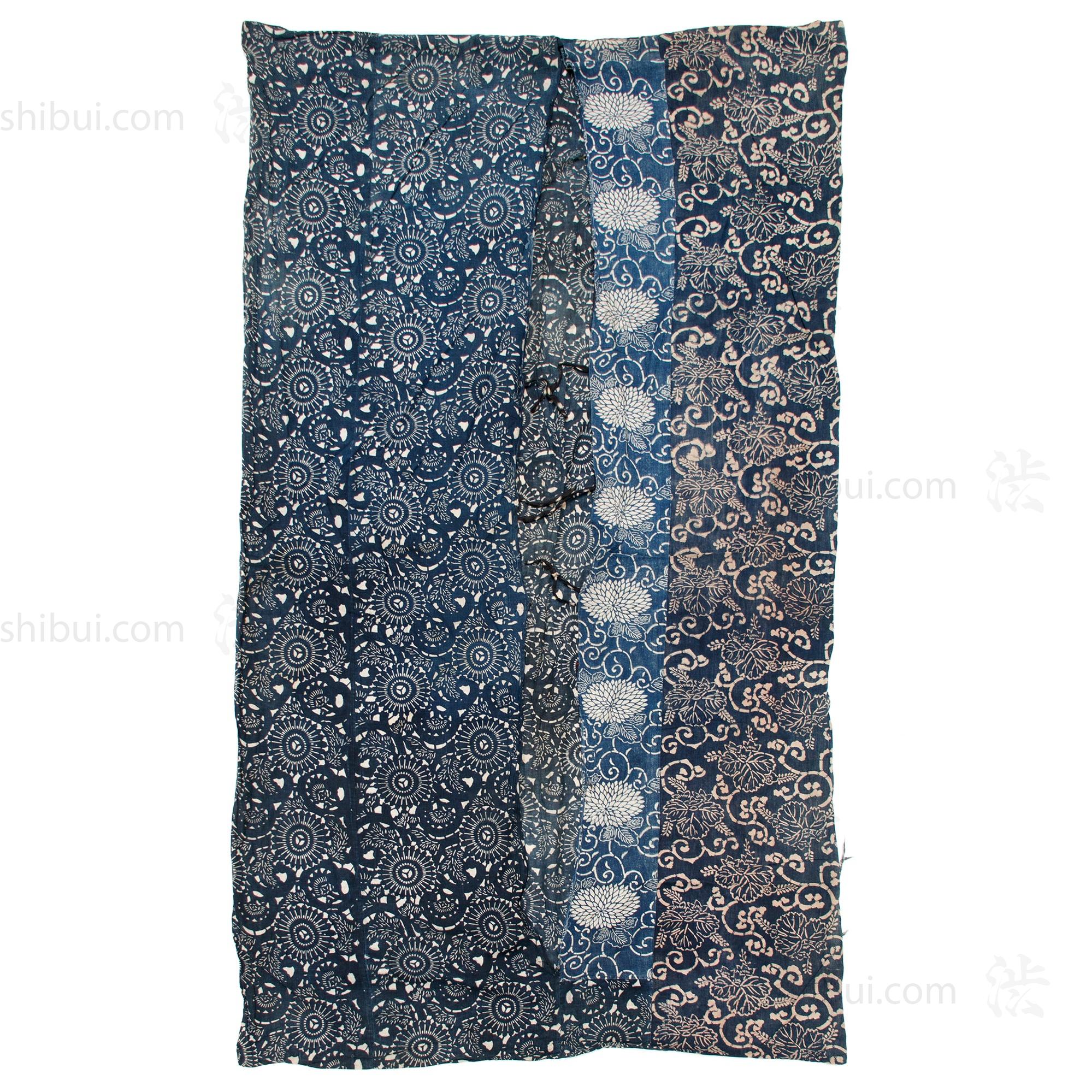 Japanese Katazome Indigo Futonji | Multiple Panel Duvet Style Futon Cover