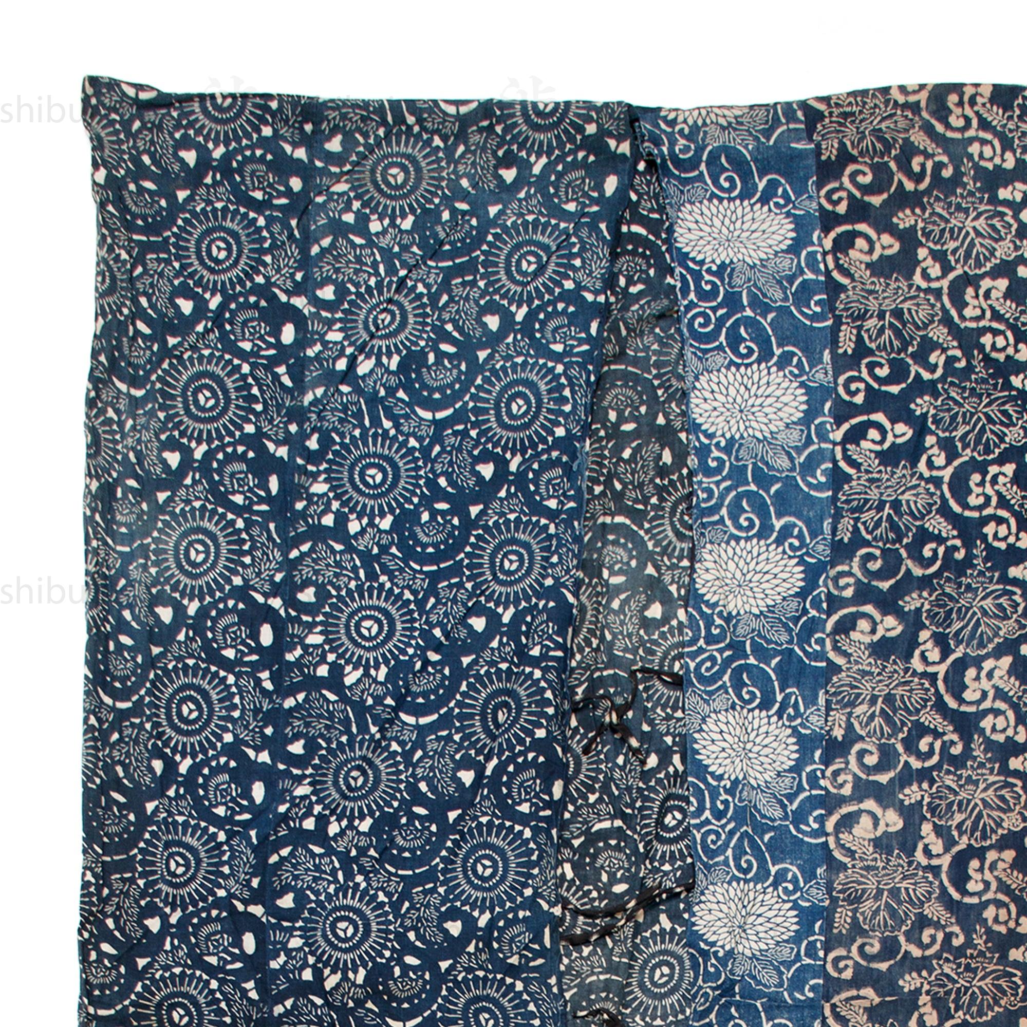 Japanese Katazome Indigo Futonji | Multiple Panel Duvet Style Futon Cover