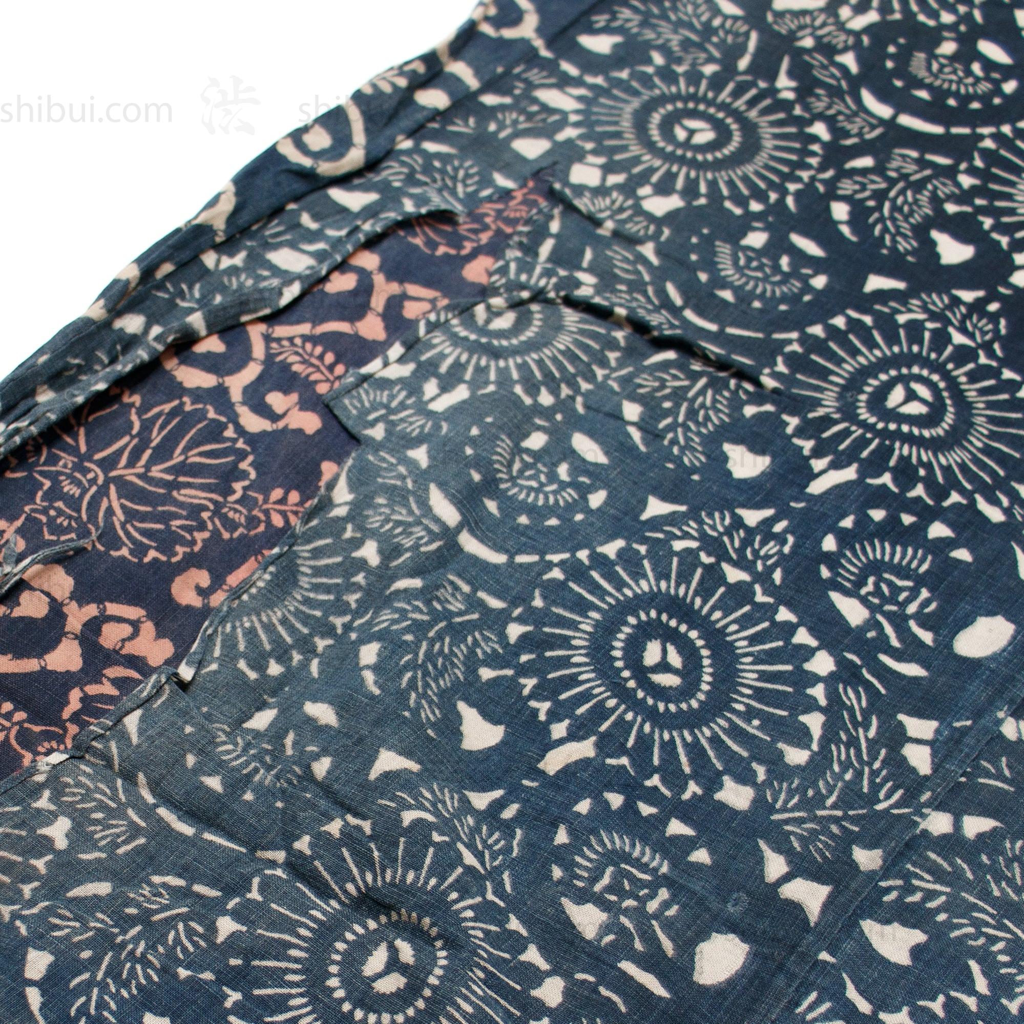 Japanese Katazome Indigo Futonji | Multiple Panel Duvet Style Futon Cover