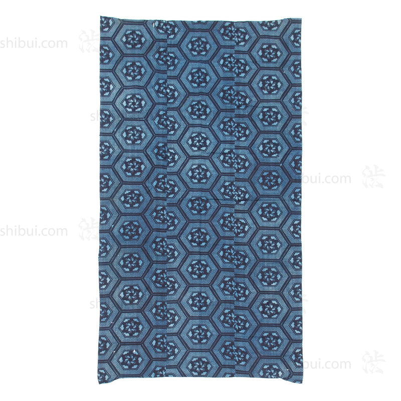 3-Panel Japanese Indigo Katazome Futonji Sheet