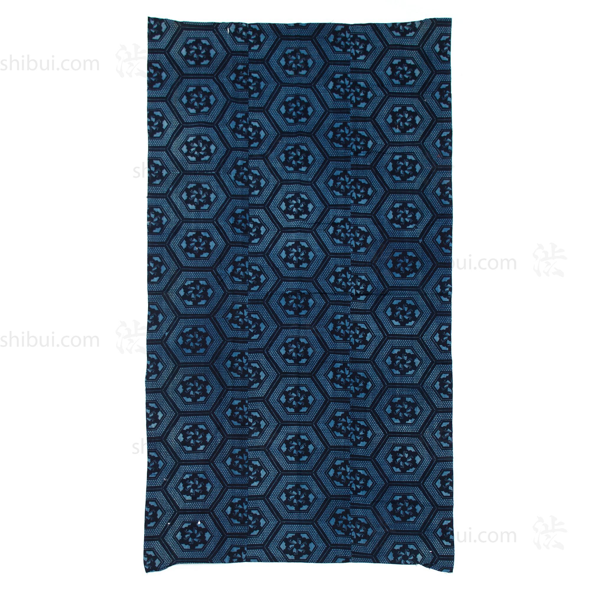 3-Panel Japanese Indigo Katazome Futonji Sheet