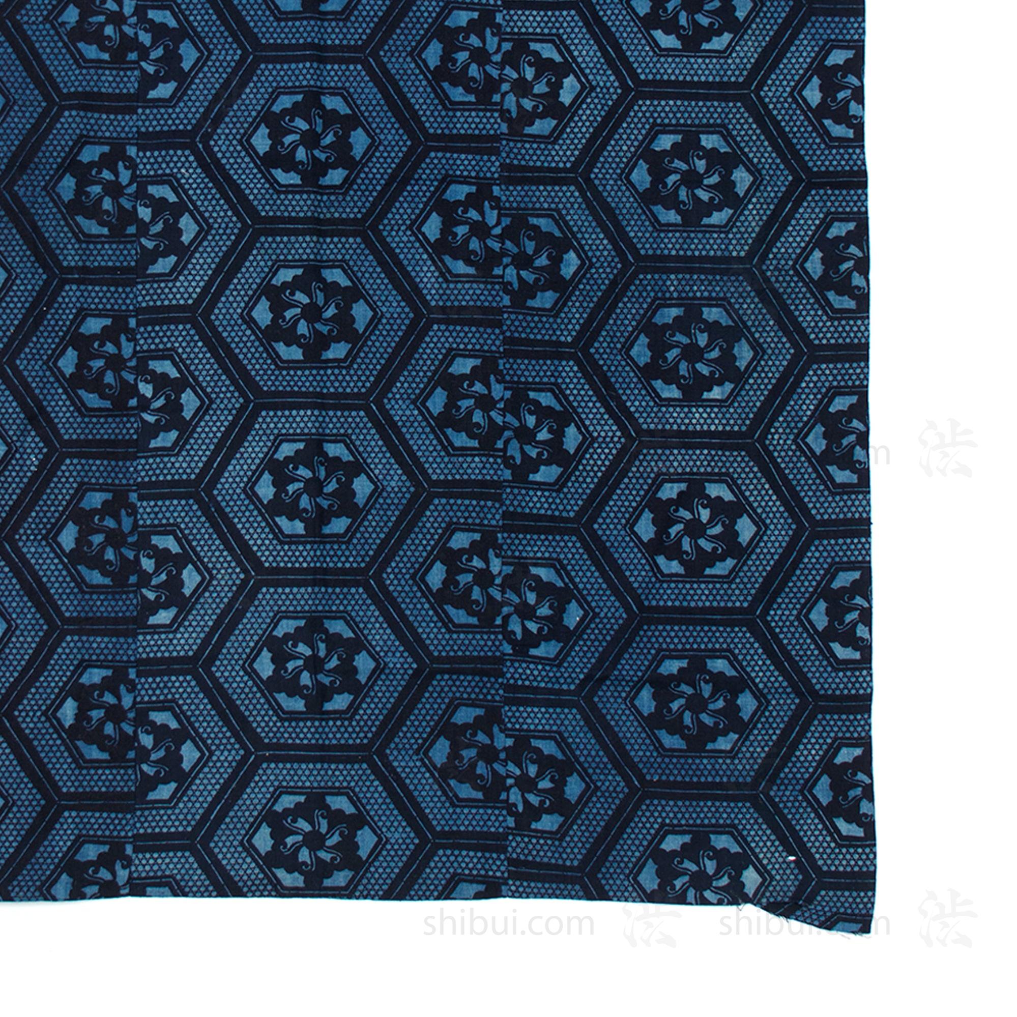 3-Panel Japanese Indigo Katazome Futonji Sheet