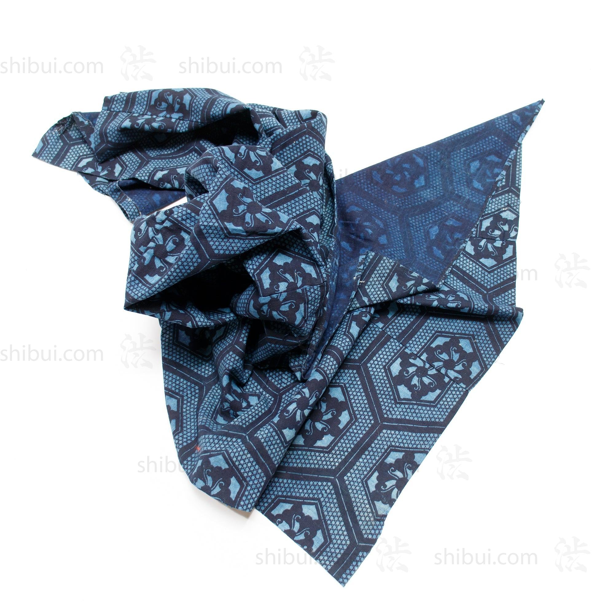 3-Panel Japanese Indigo Katazome Futonji Sheet