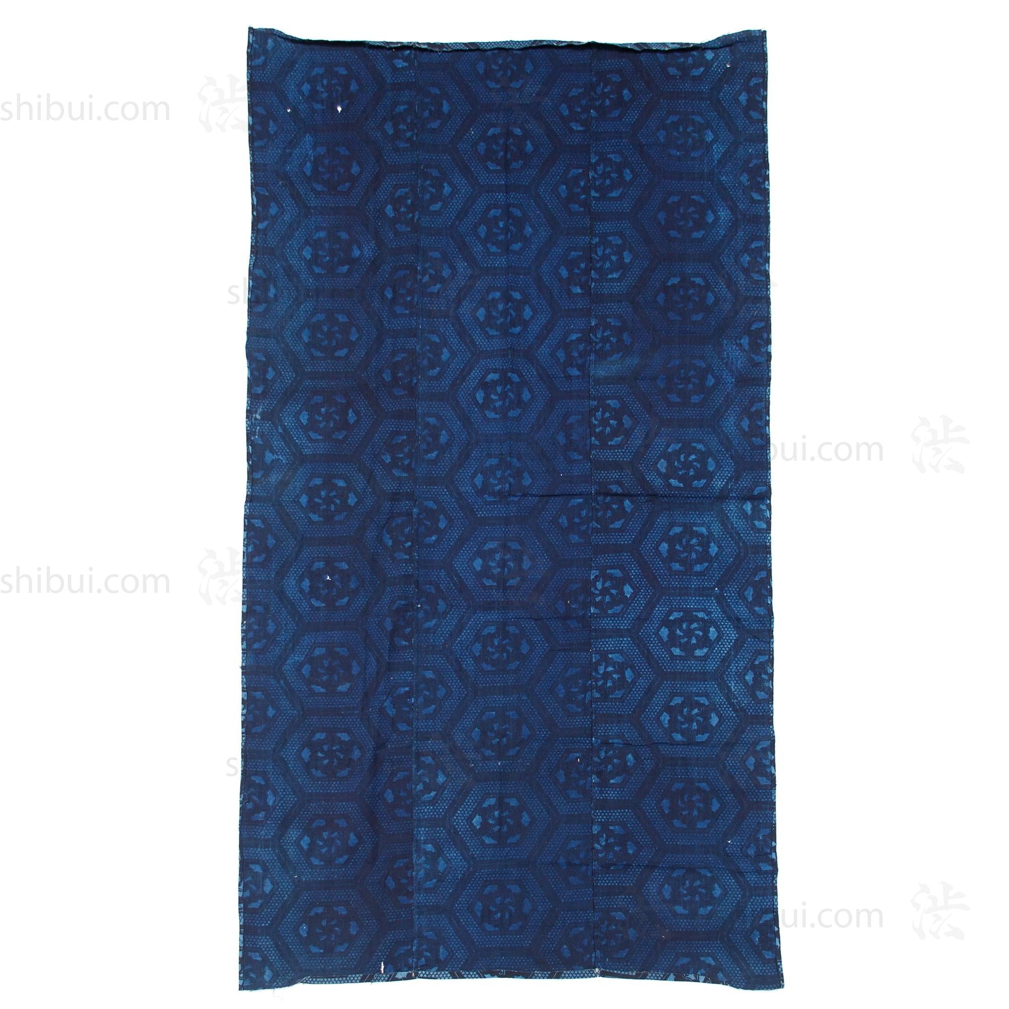 3-Panel Japanese Indigo Katazome Futonji Sheet