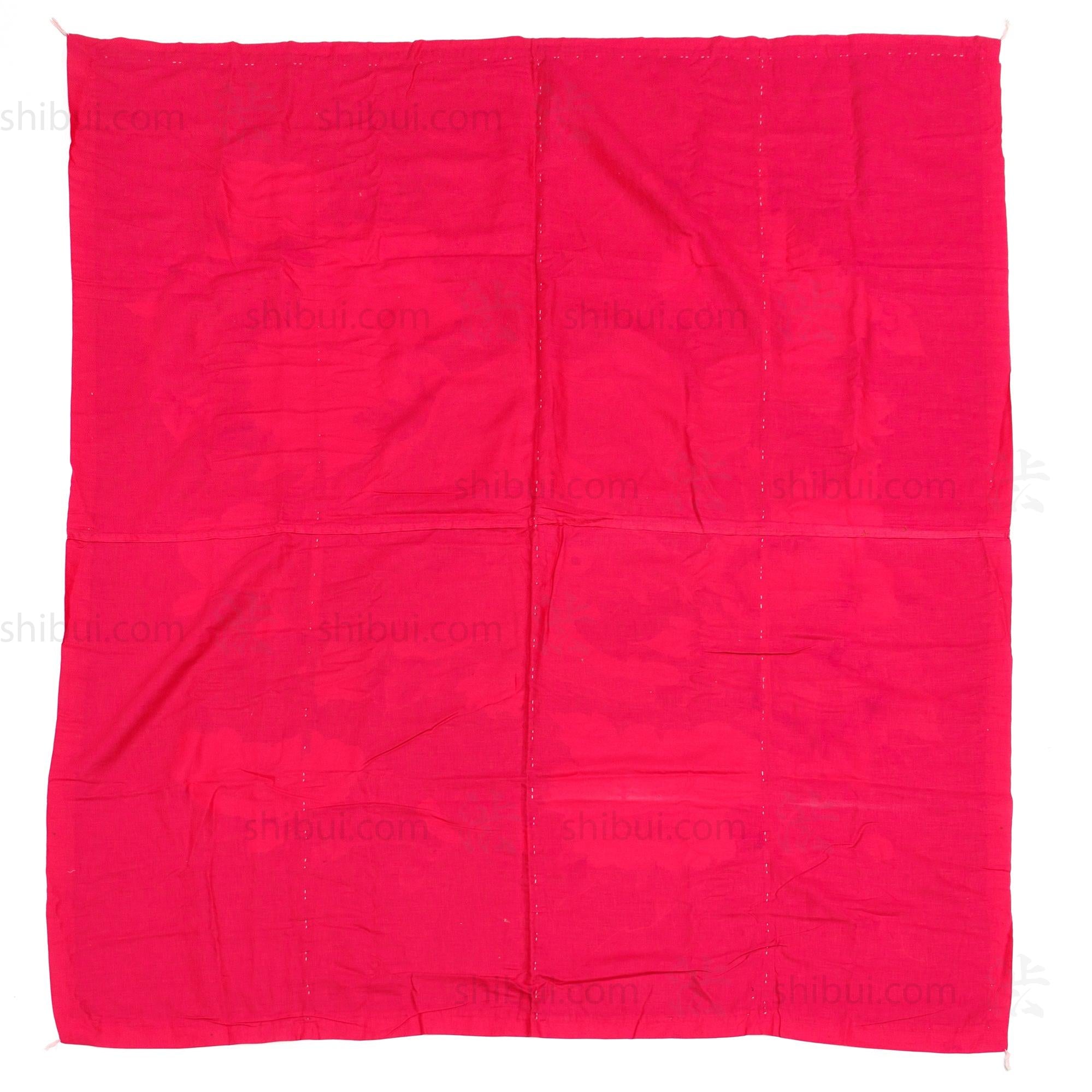 Silk Shishi Lion Dog Tsutsugaki Futon Cover | Japanese Antique Futonji